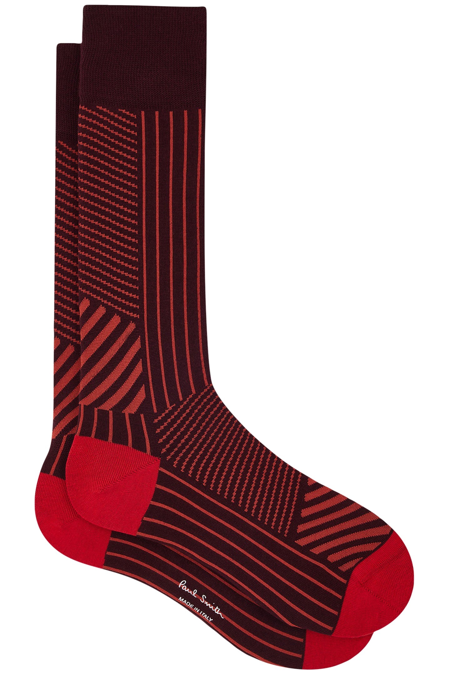 SOCK HAYDEN STRIPE BURGUNDY/ BORDE 2