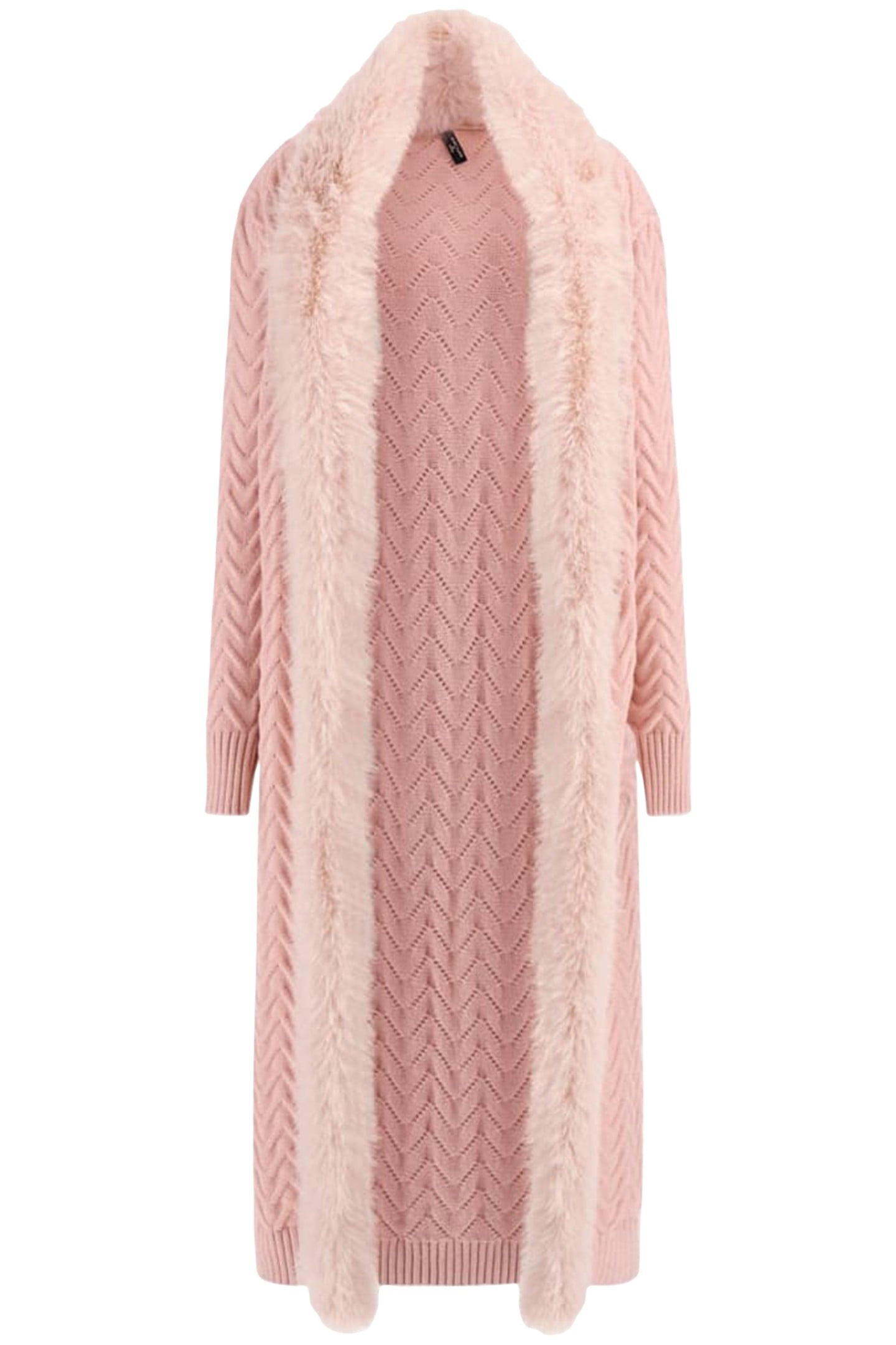 MARCIANO BY GUESS PAULA FAUX FUR LONG CARDI SMOOTH PINK 5
