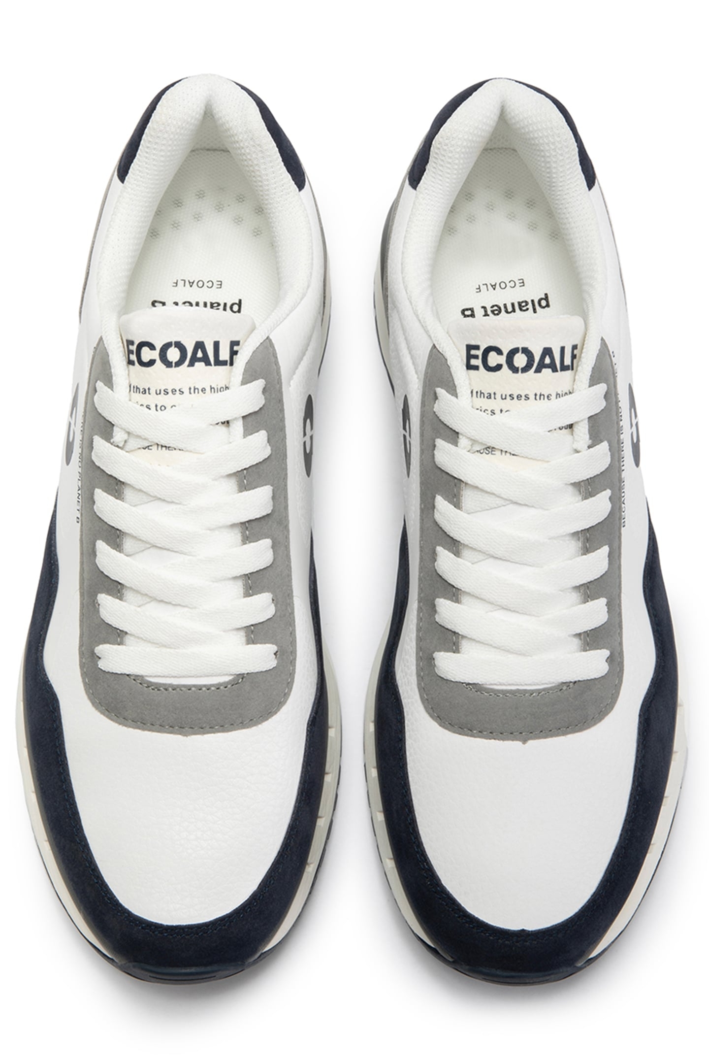 CERVINOALF LEATHER SNEAKERS WHITE/NAVY 2