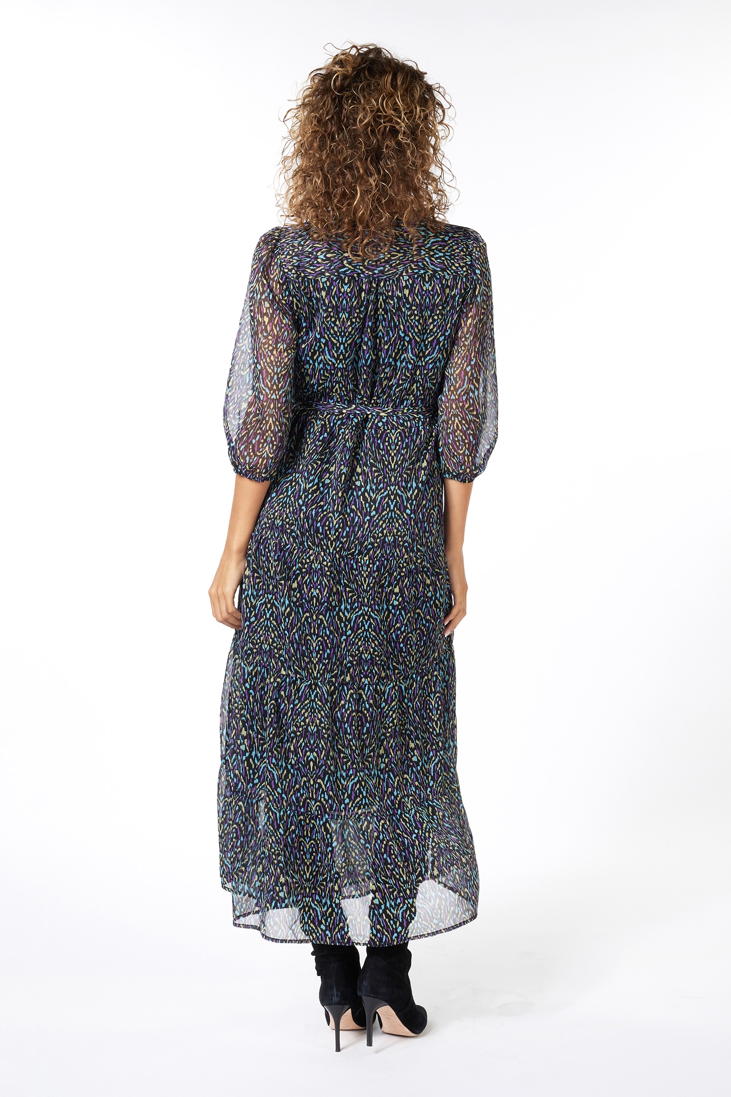 DRESS LAYERED WRAP OVER MAGICAL EARTH PRINT 4