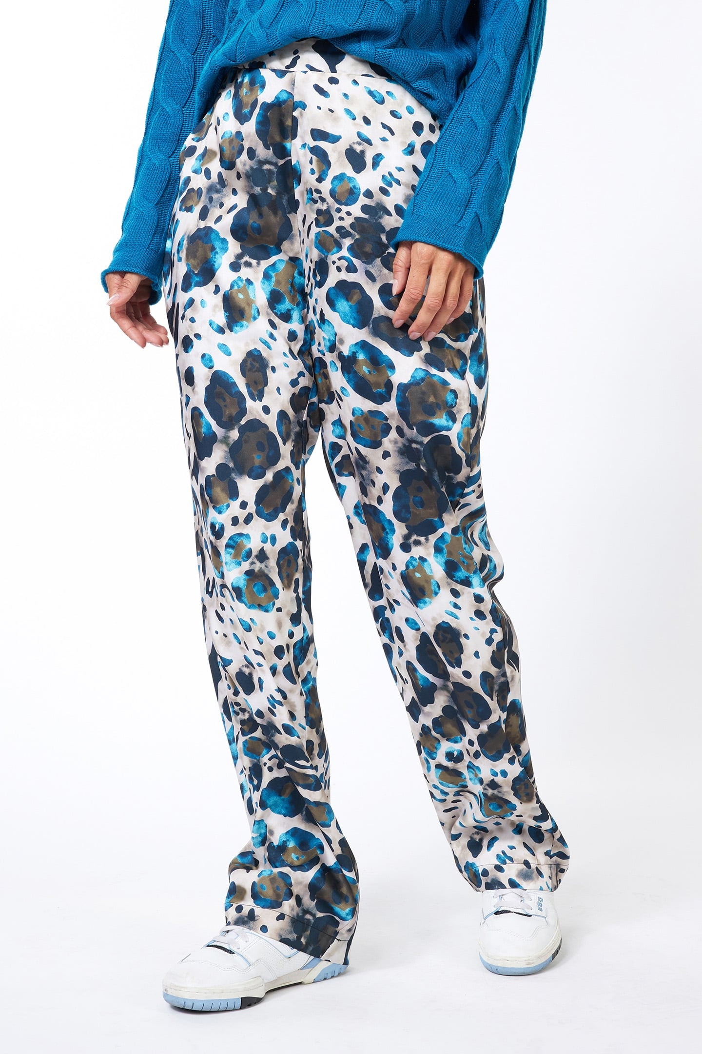 TROUSERS SATEEN ANIMAL ROOTS PRINT 1