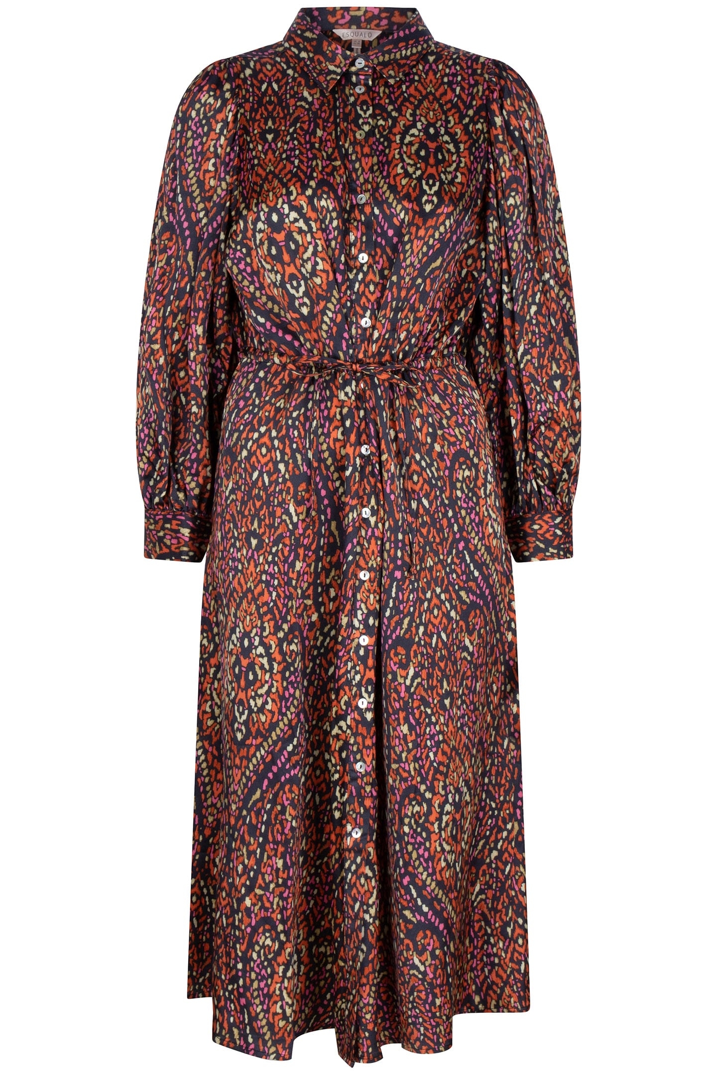 DRESS LONG SATEEN REWILDING PRINT 4