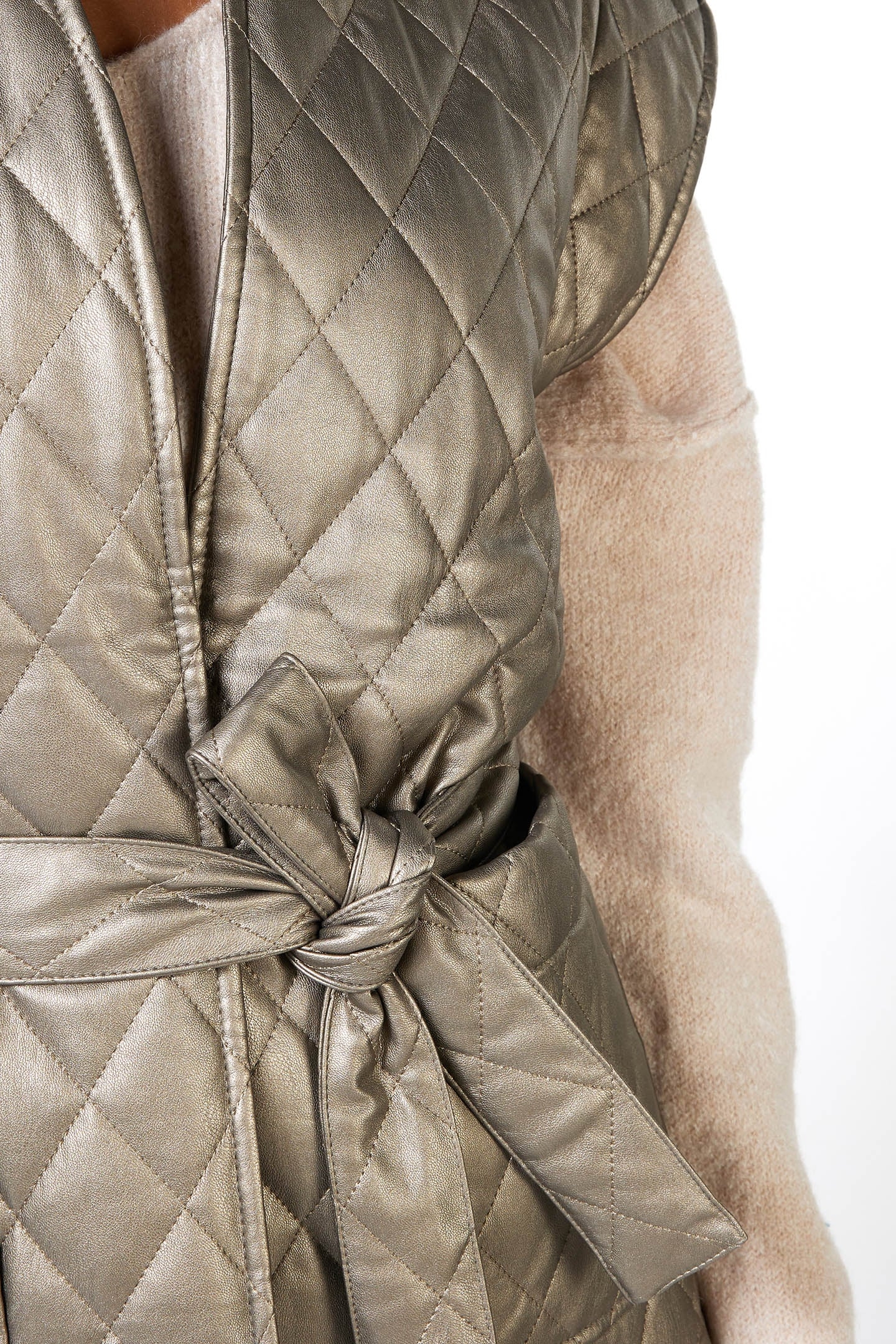 GILET PADDED PU SOFT GOLD 8