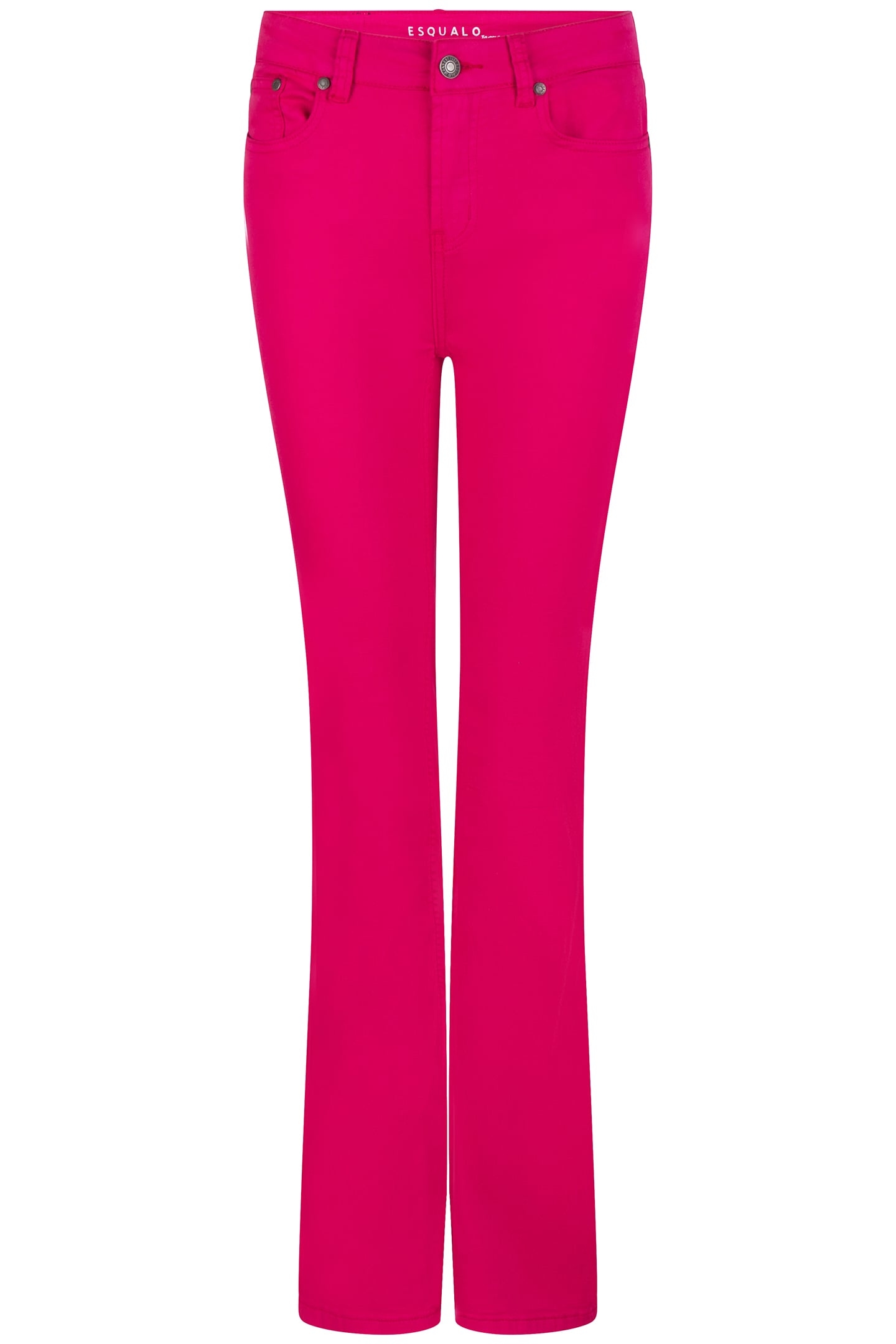 TROUSERS COLORED DENIM FLAIR FUCHSIA 4