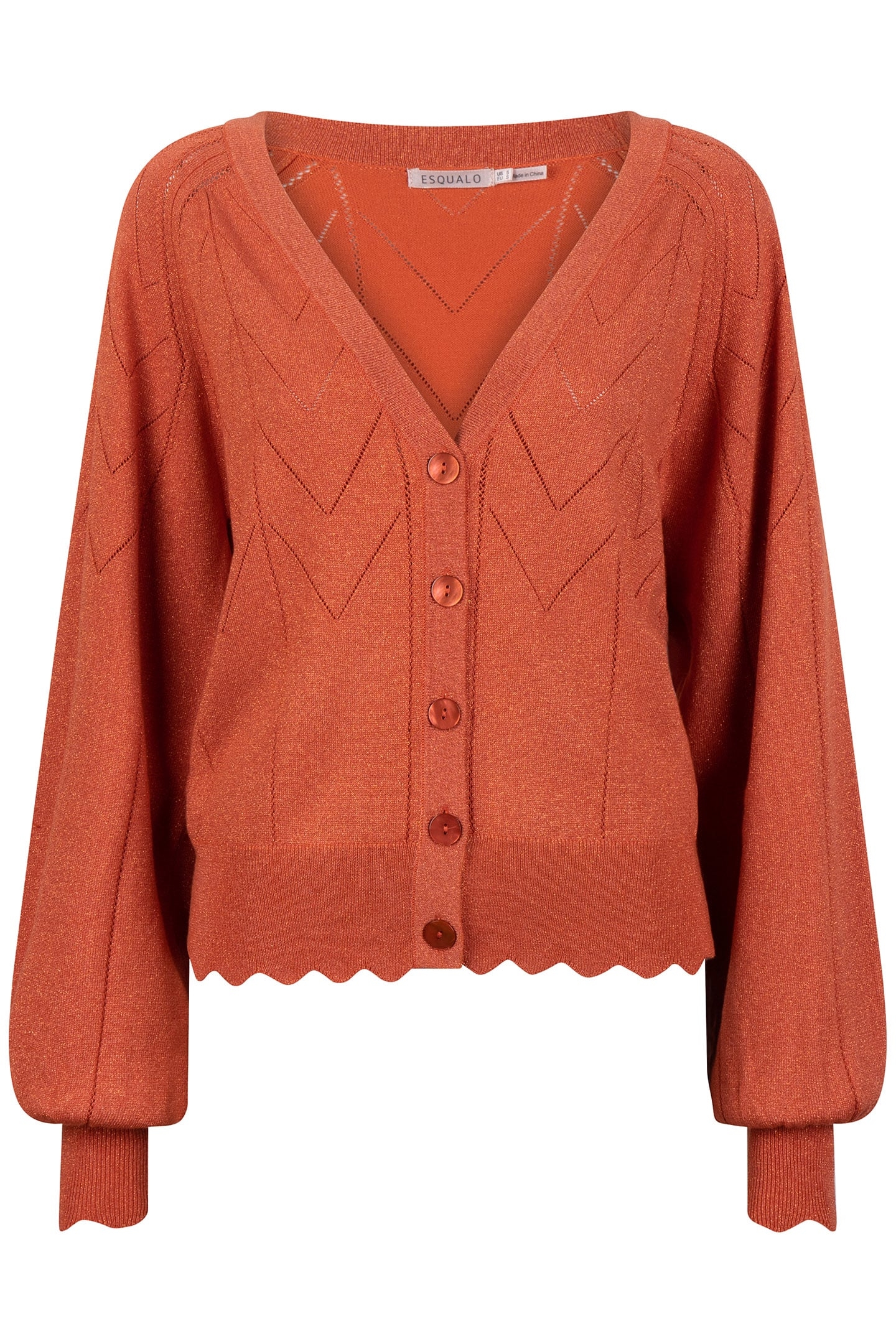 CARDIGAN LUREX RUST 3