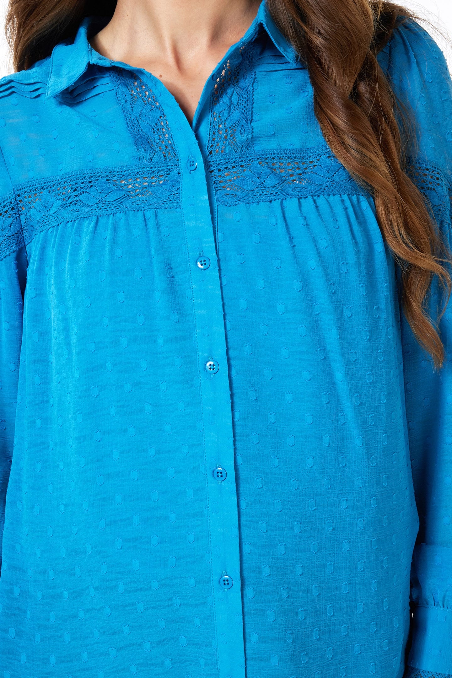 BLOUSE TAPES PLUMETIS PETROL 8