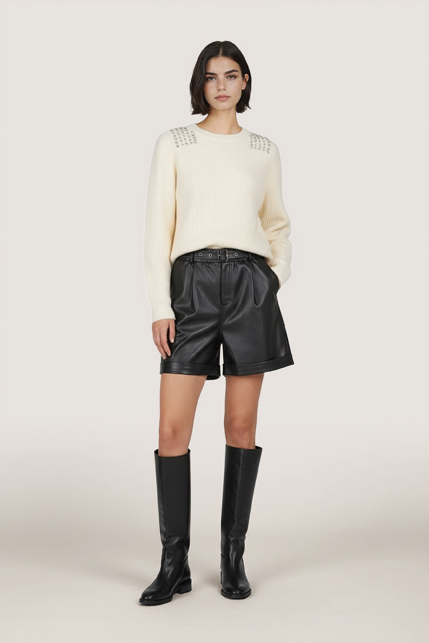 SHORTS PU BLACK 2