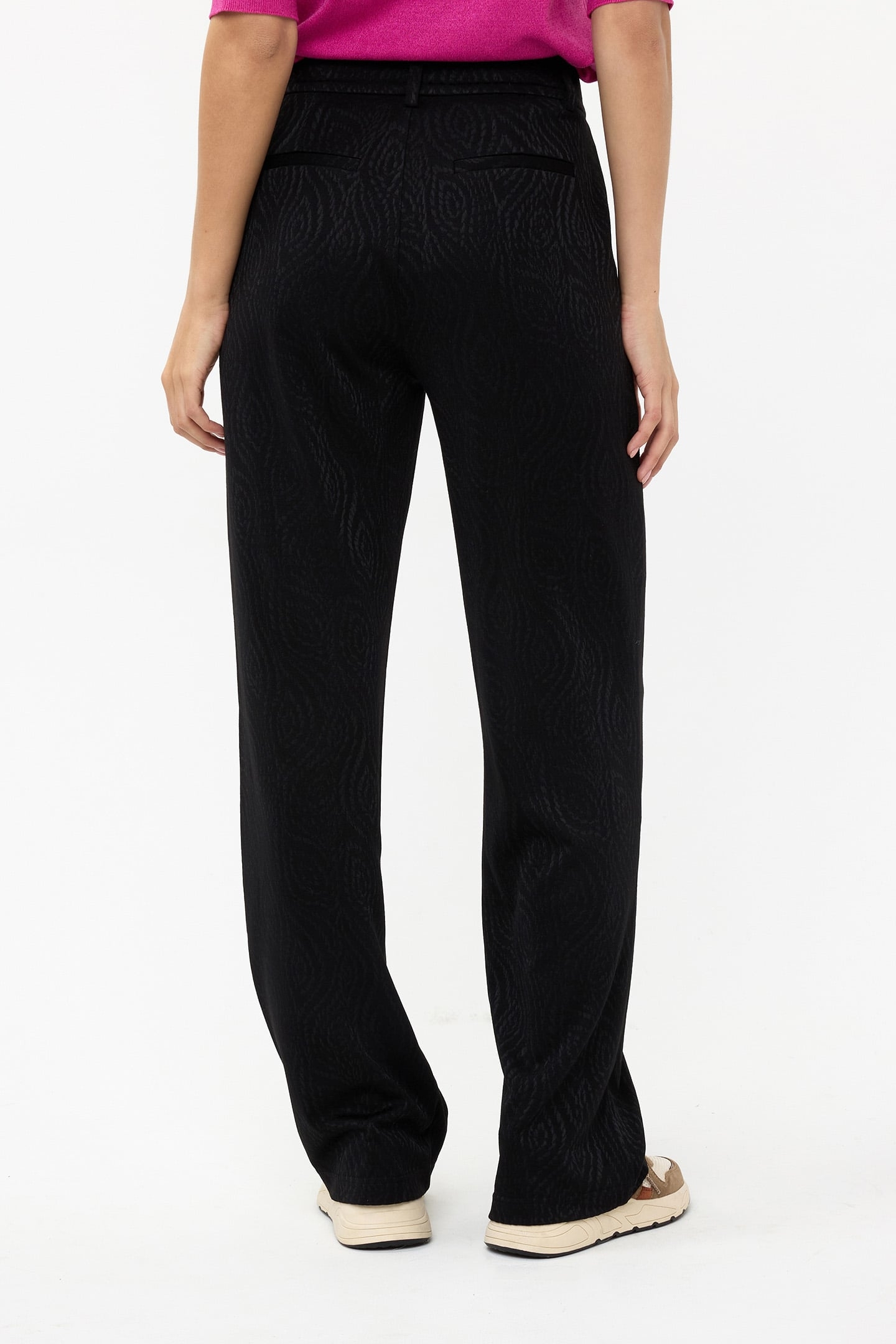 TROUSERS JACQUARD STRETCH BLACK 5
