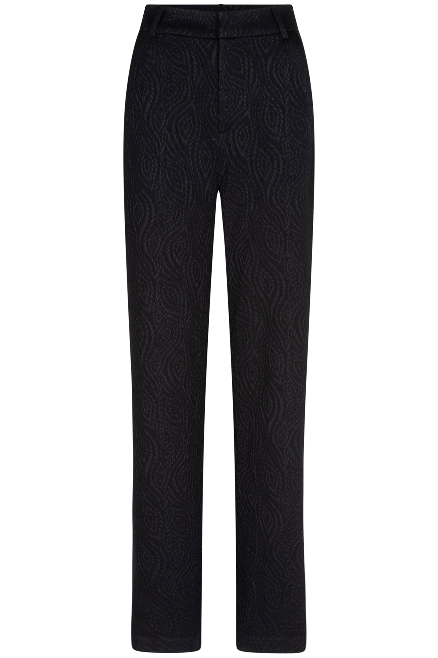 TROUSERS JACQUARD STRETCH BLACK 6