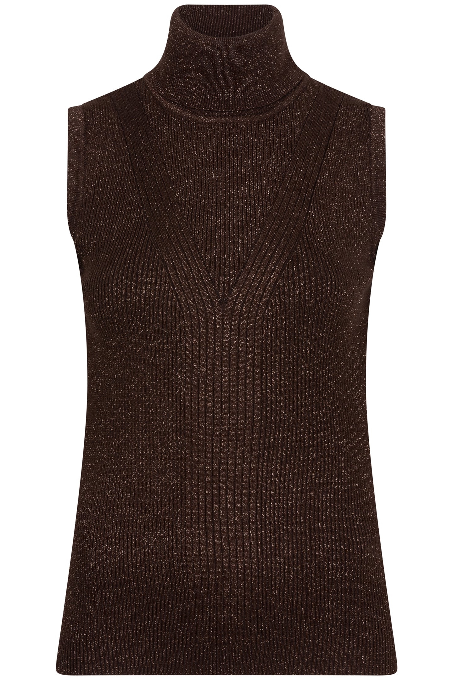 TOP SLV/LSS COL LUREX CHOCOLATE 5