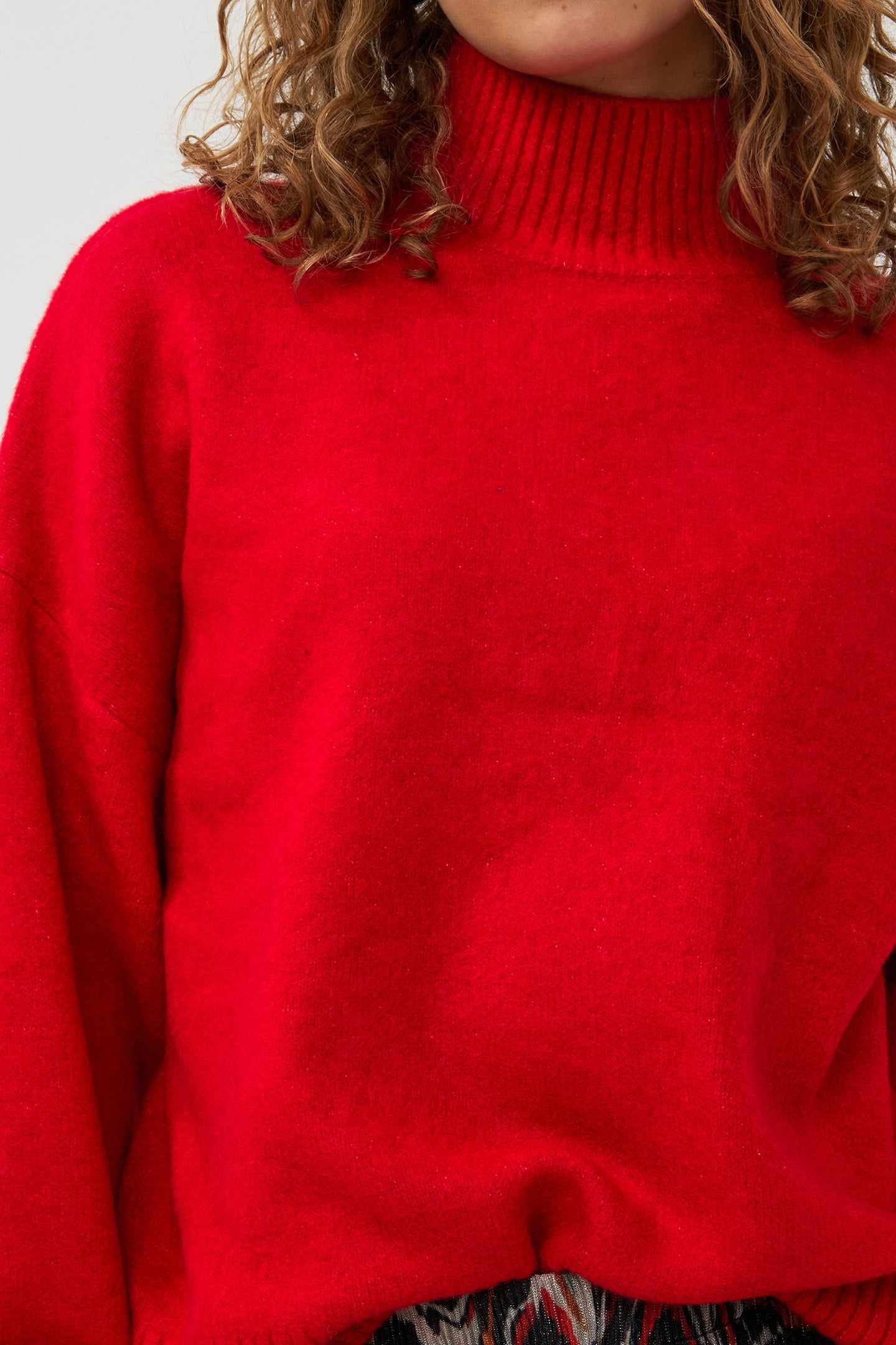 SWEATER BOXY COL RED 6