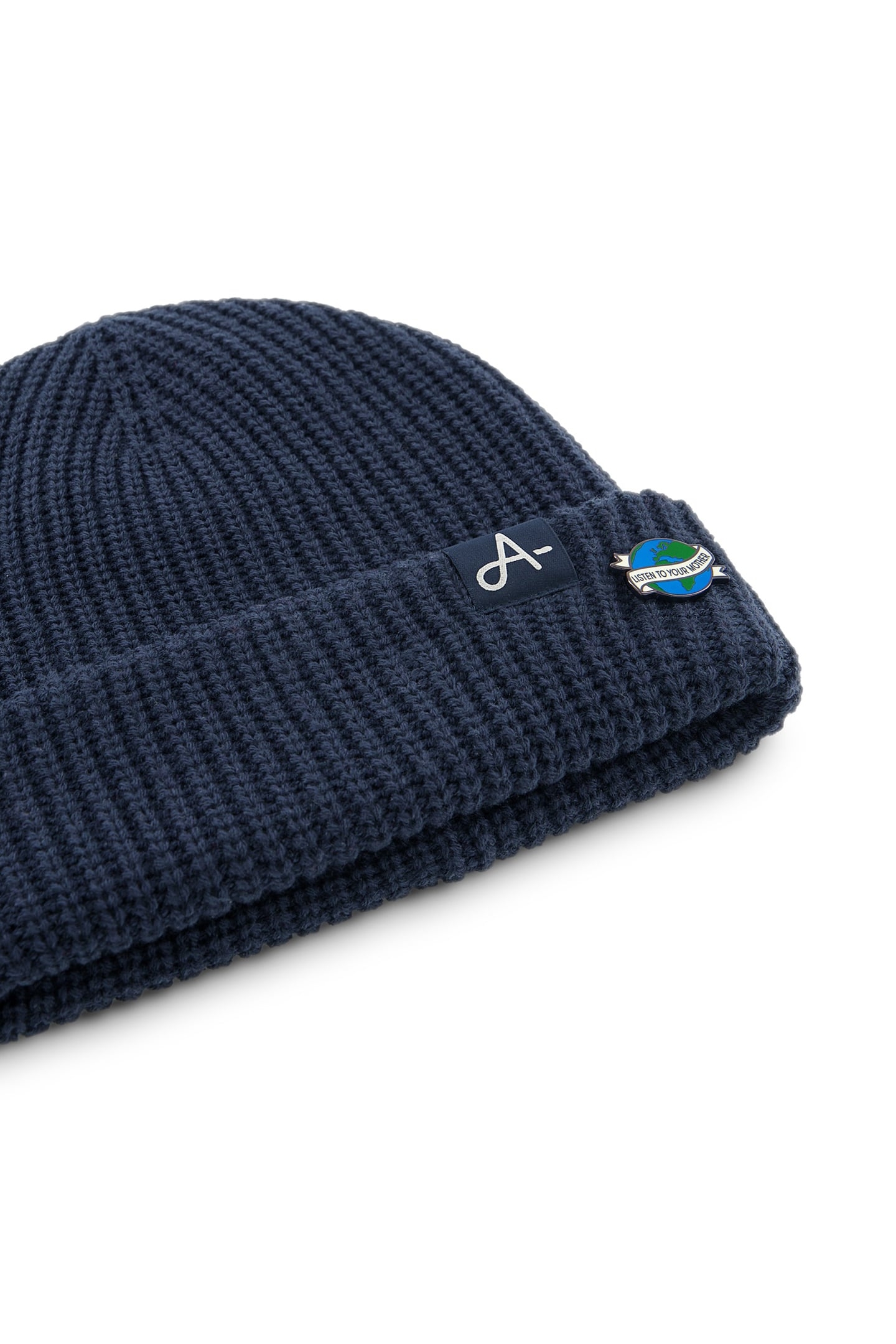 UNISEX BEANIE NAVY MOTHER EARTH BLACK IRIS 3