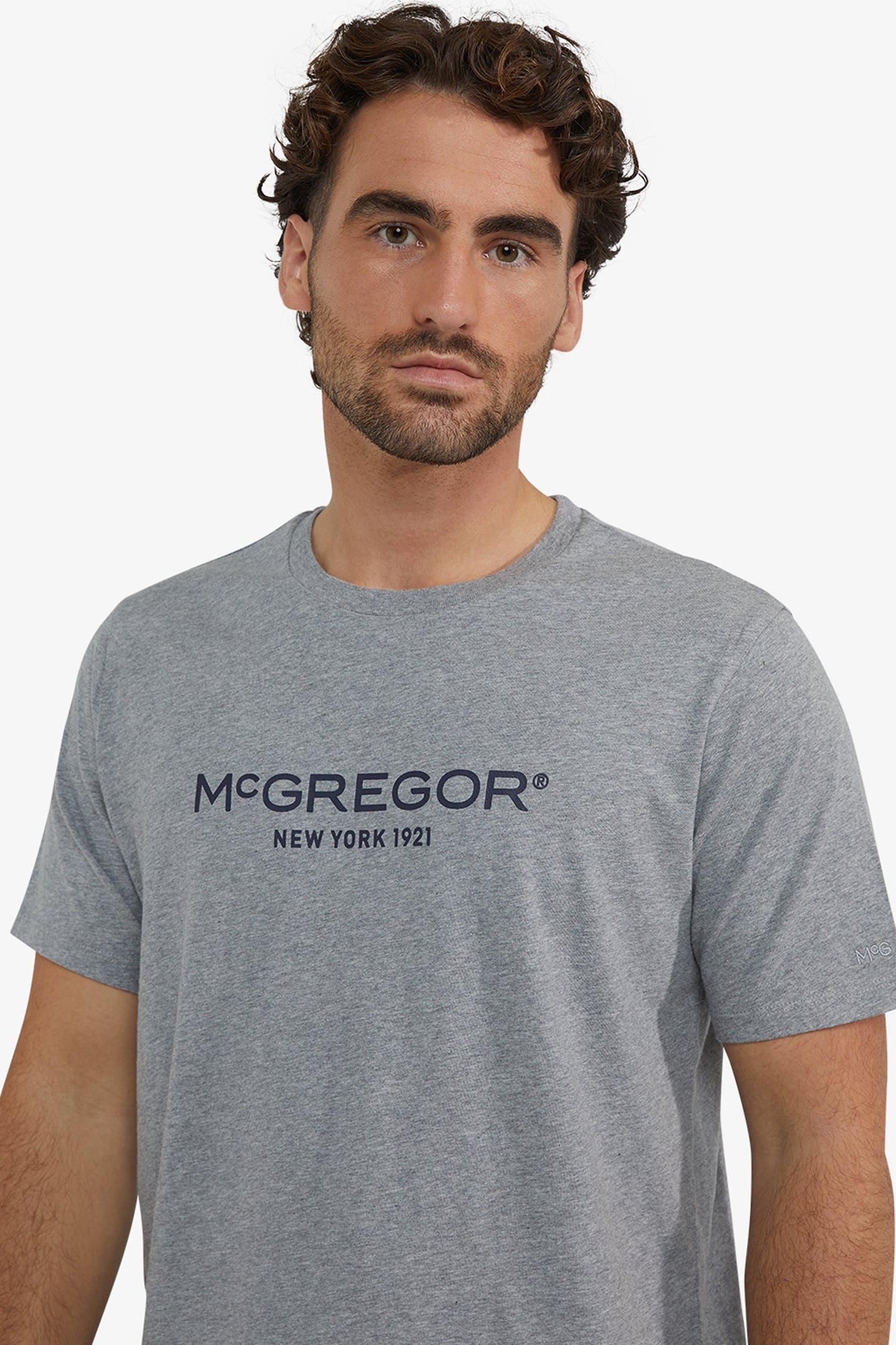 ESSENTIAL LOGO TEE MEDIUM GREY MELANGE 6