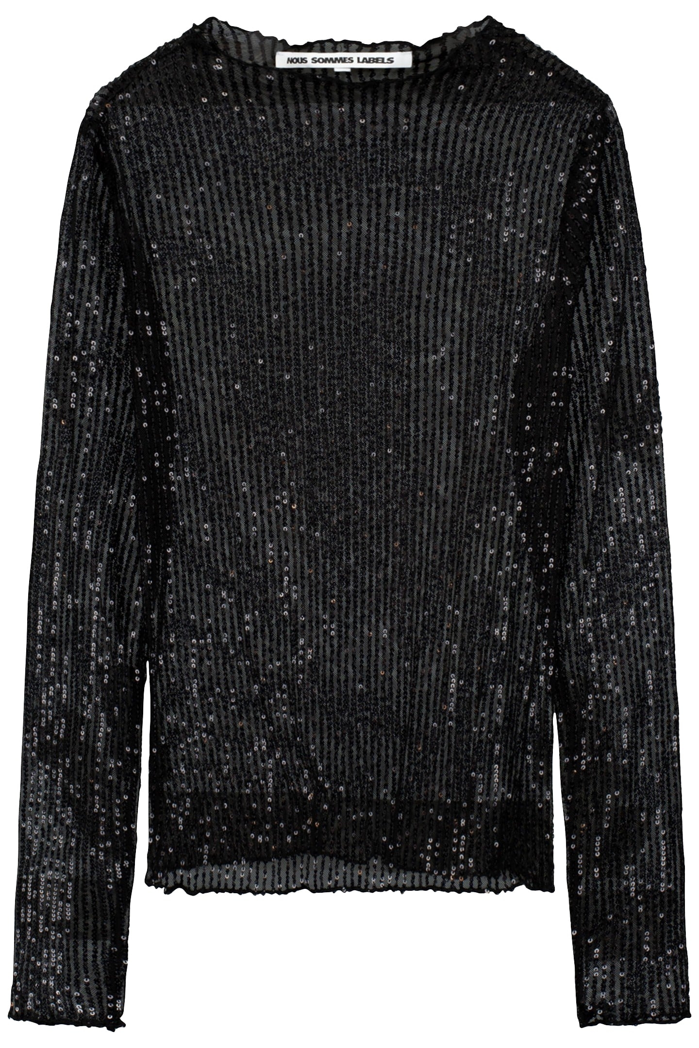 NOUS SOMMES LABELS – JENNIE SEQUIN TOP BLACK 1