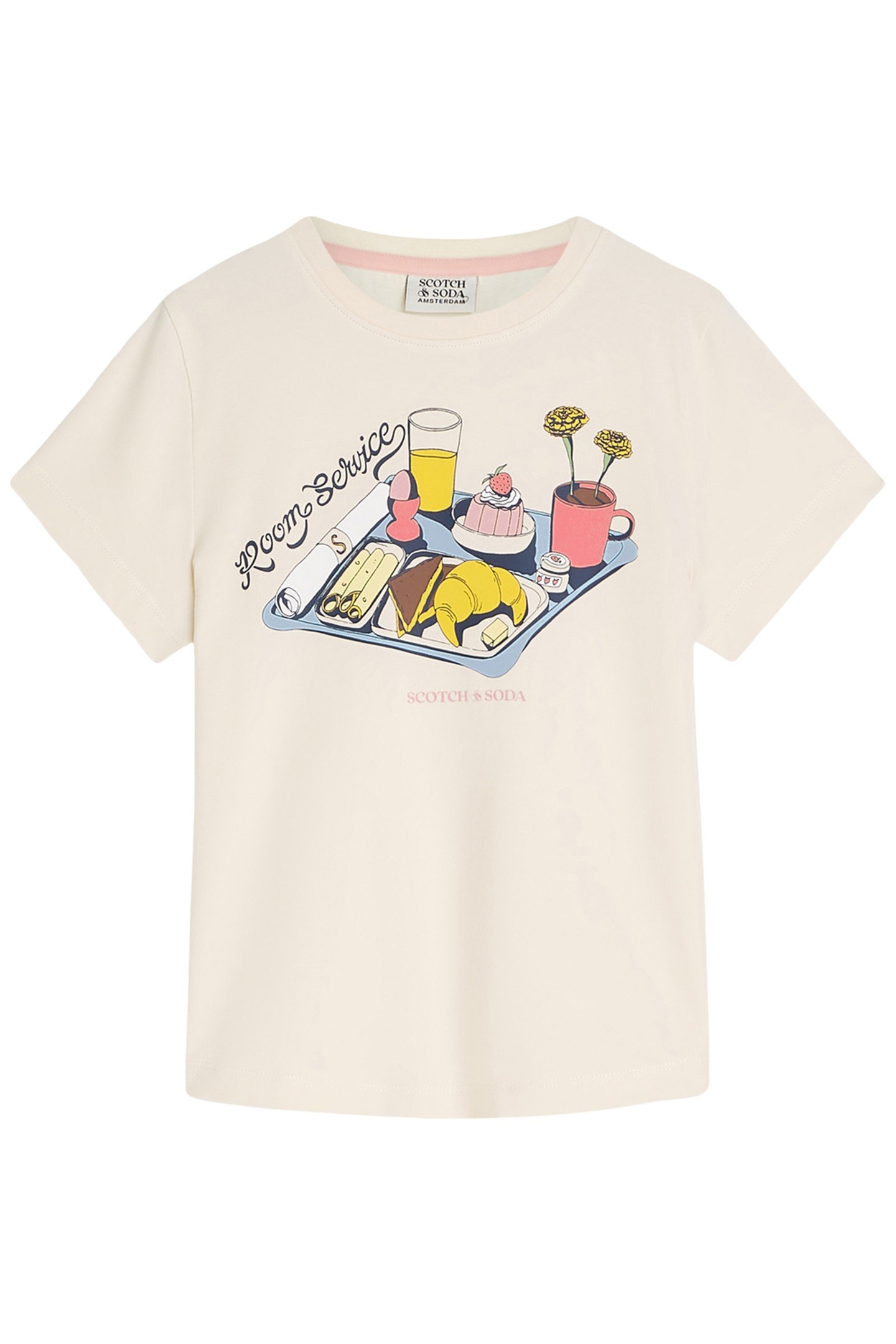 GIRLS BABY SHORT SLEEVE TEE NATURAL 1