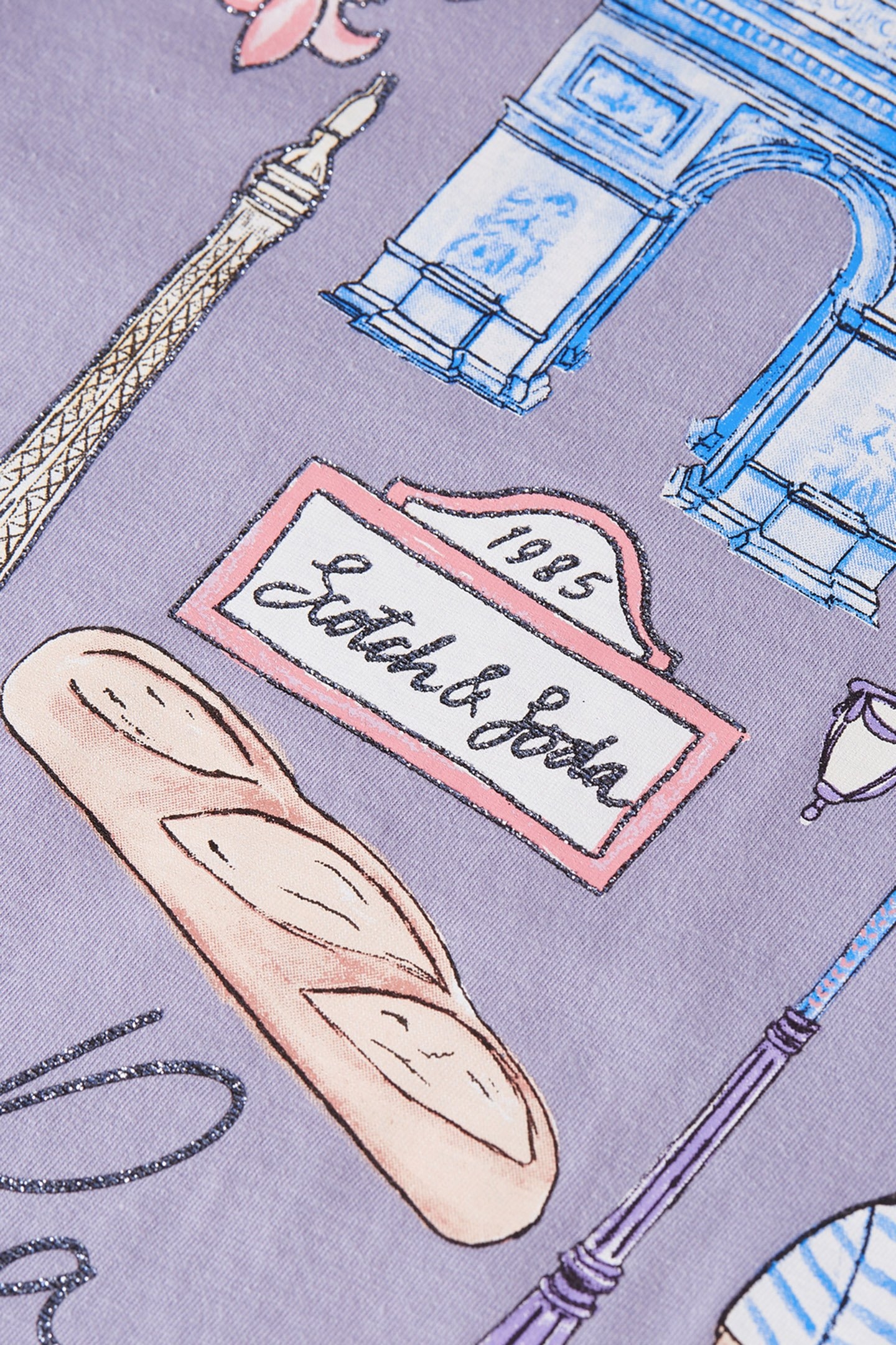 GIRLS PARIS GRAPHIC TEE LILAC 3