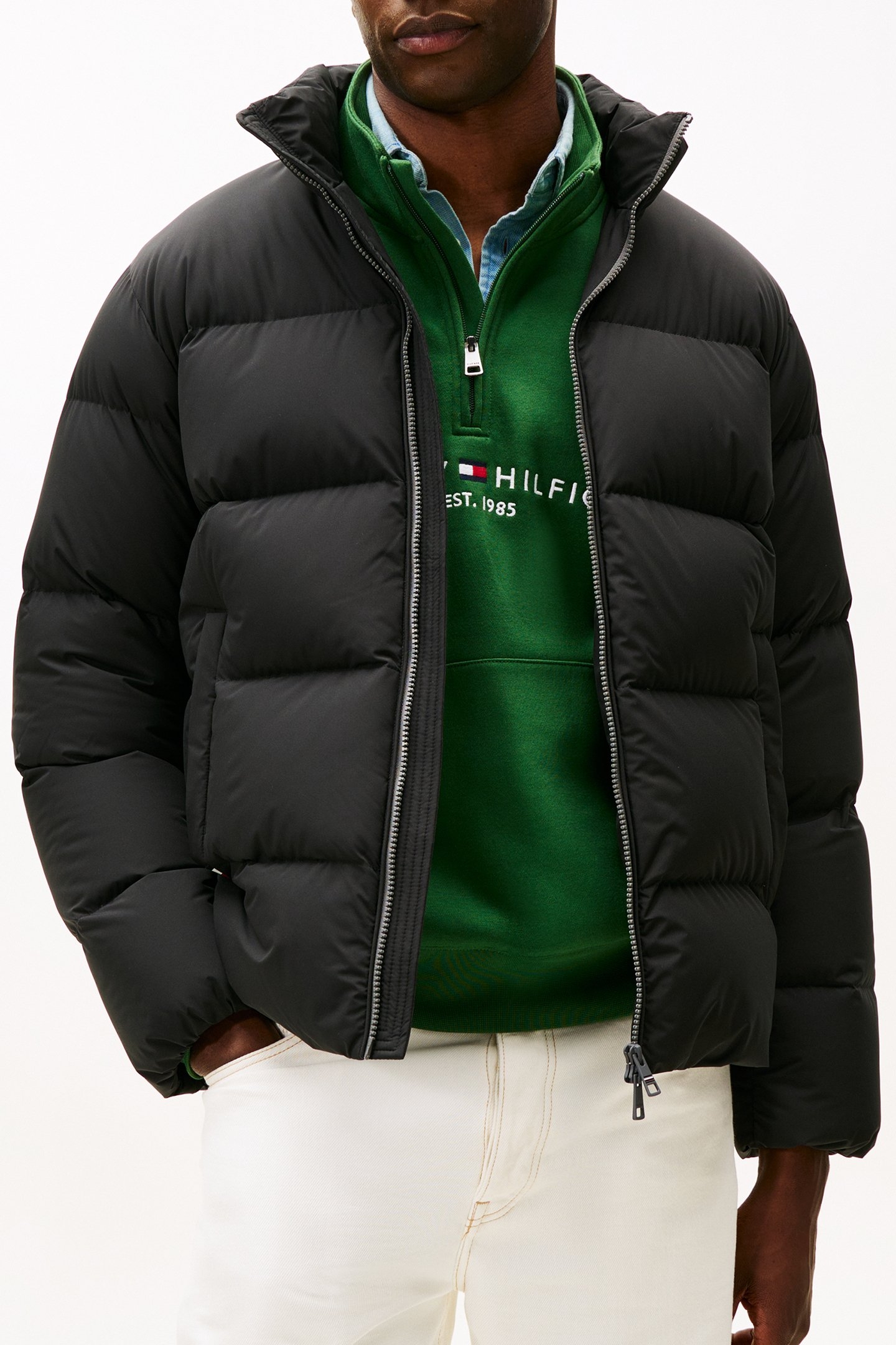 DOWN STAND PUFFER JACKET BLACK 4