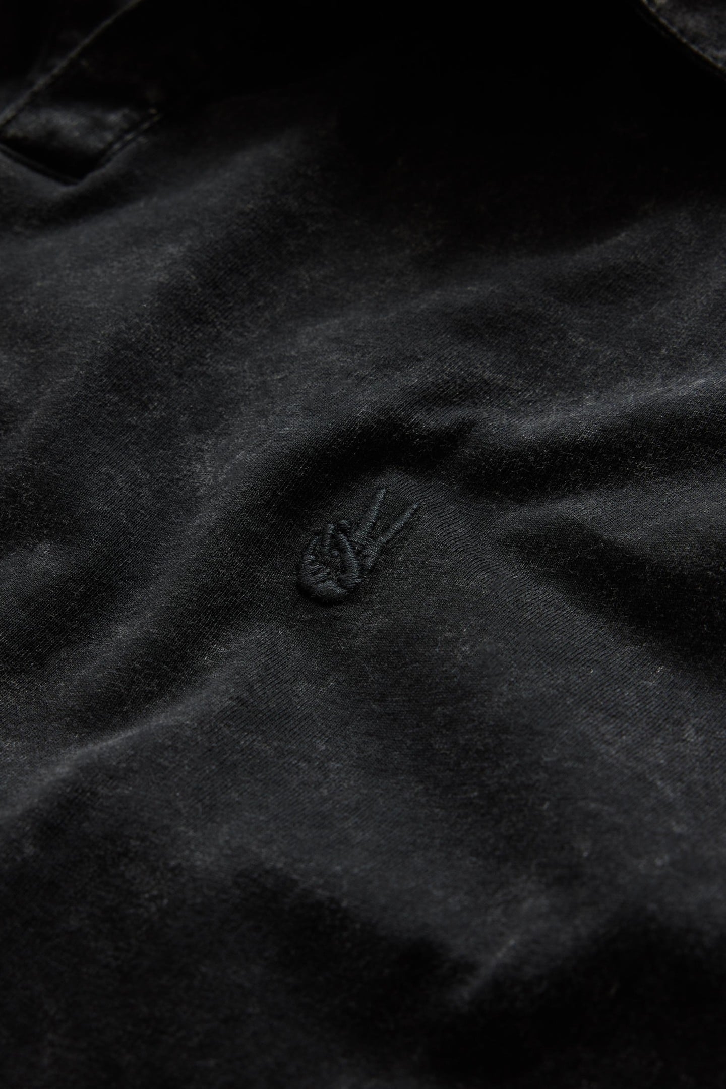 BODHI SS POLO IN MARBLE WASH BLACK 2