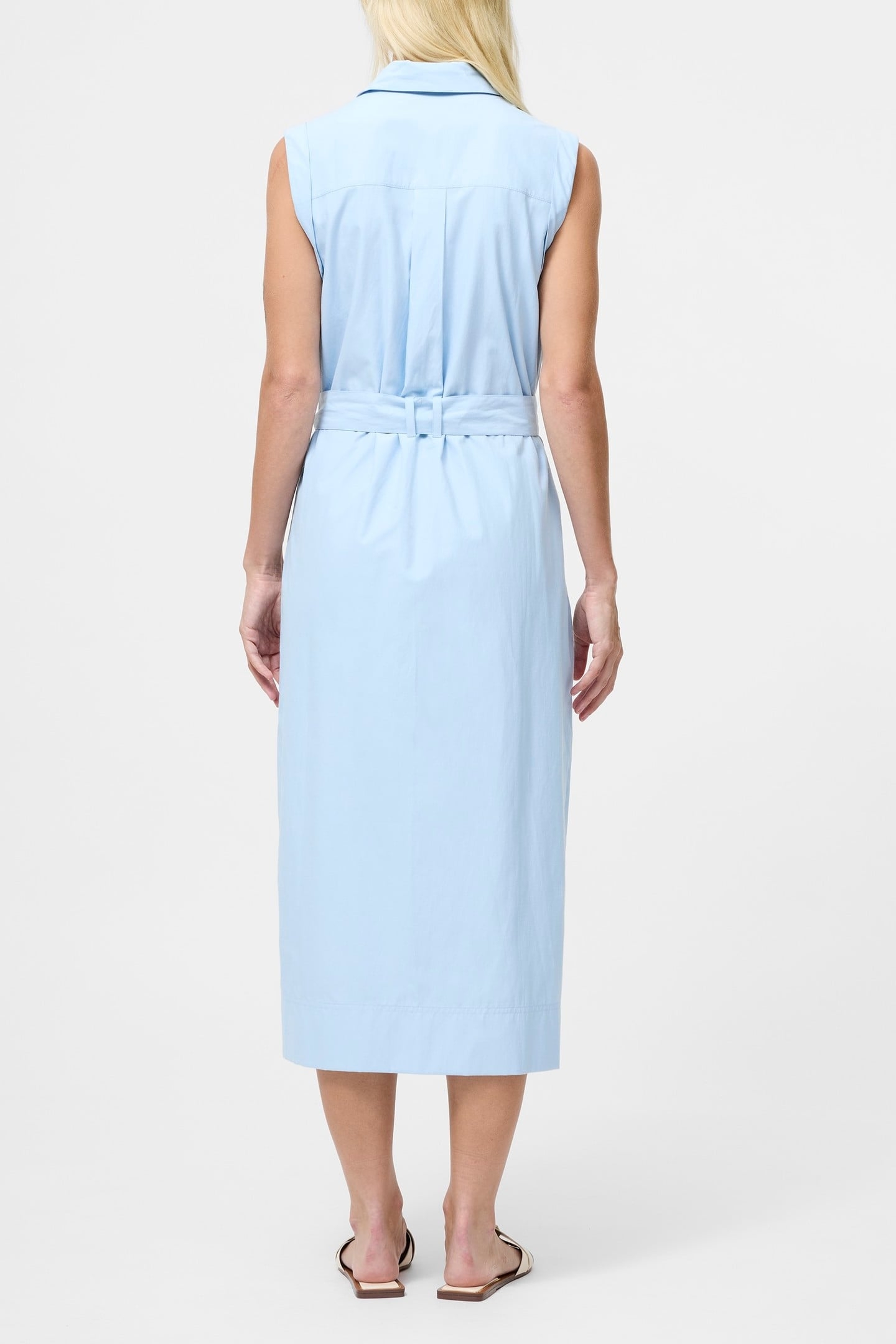 ERA POPLIN SLESS MIDAXI DRESS SKY BLUE 3