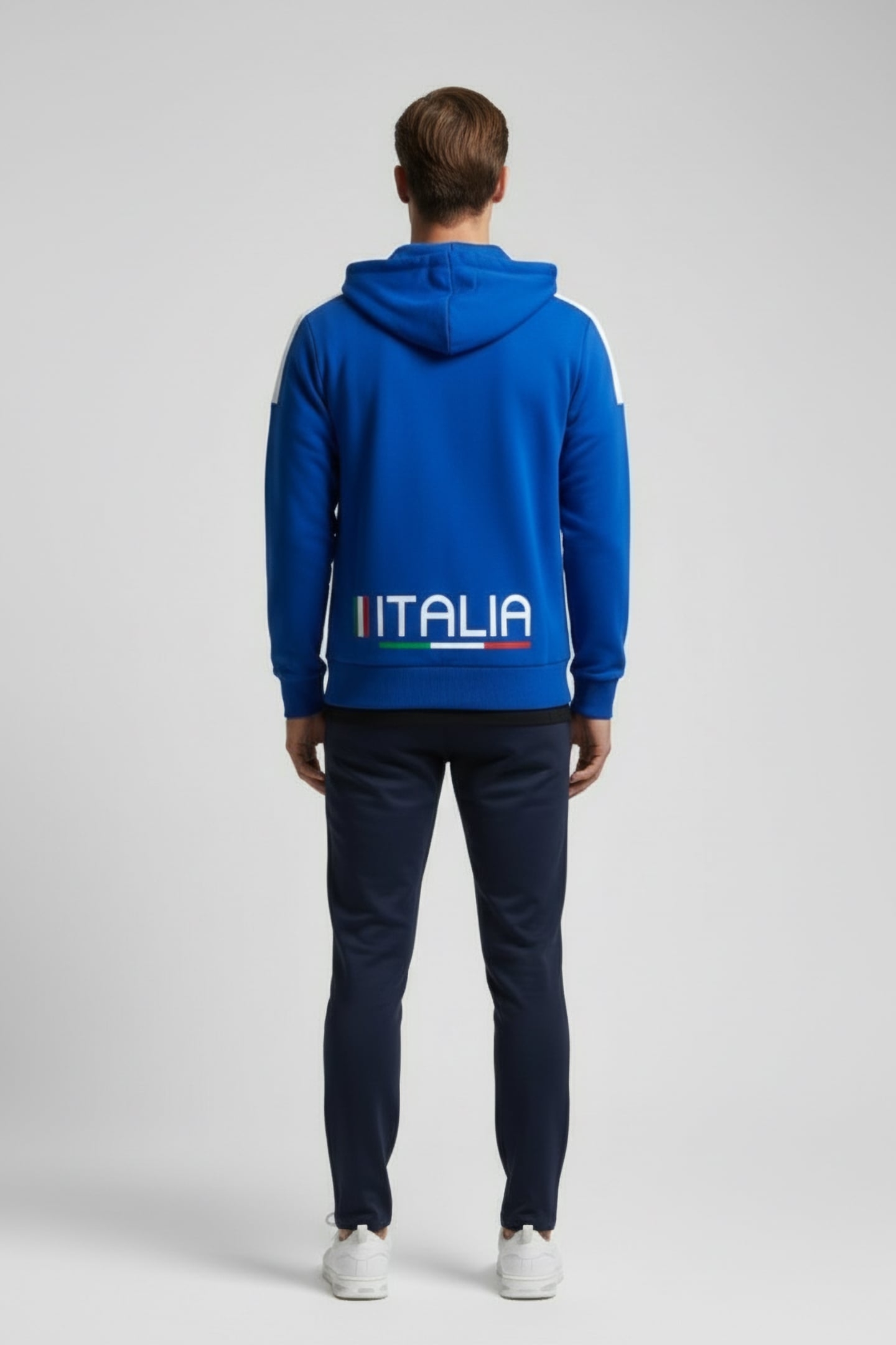 UNISEX HOODED F/Z JACKET FIN II ROYAL,WHITE 2