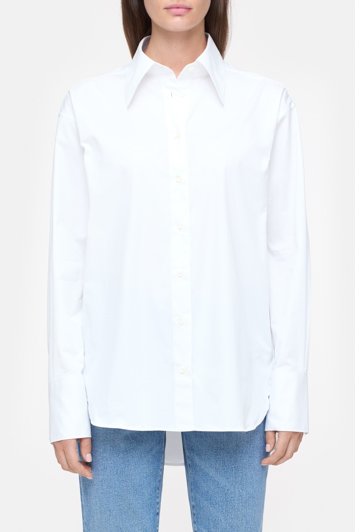 BOXY LONG SLEEVE SHIRT & BLOUSES WHITE 1