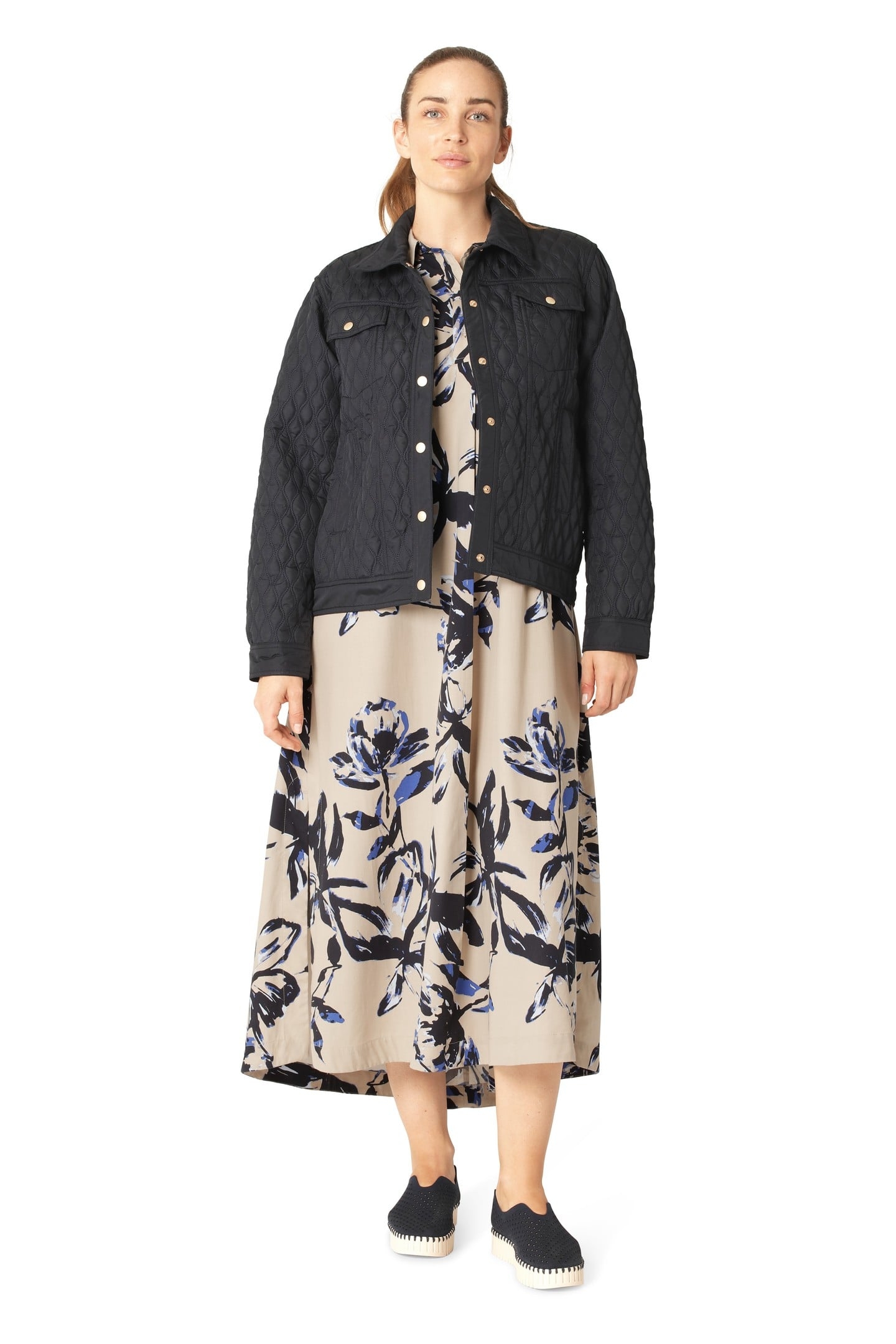 ALLY03 QUILT JACKETS DARK INDIGO 1