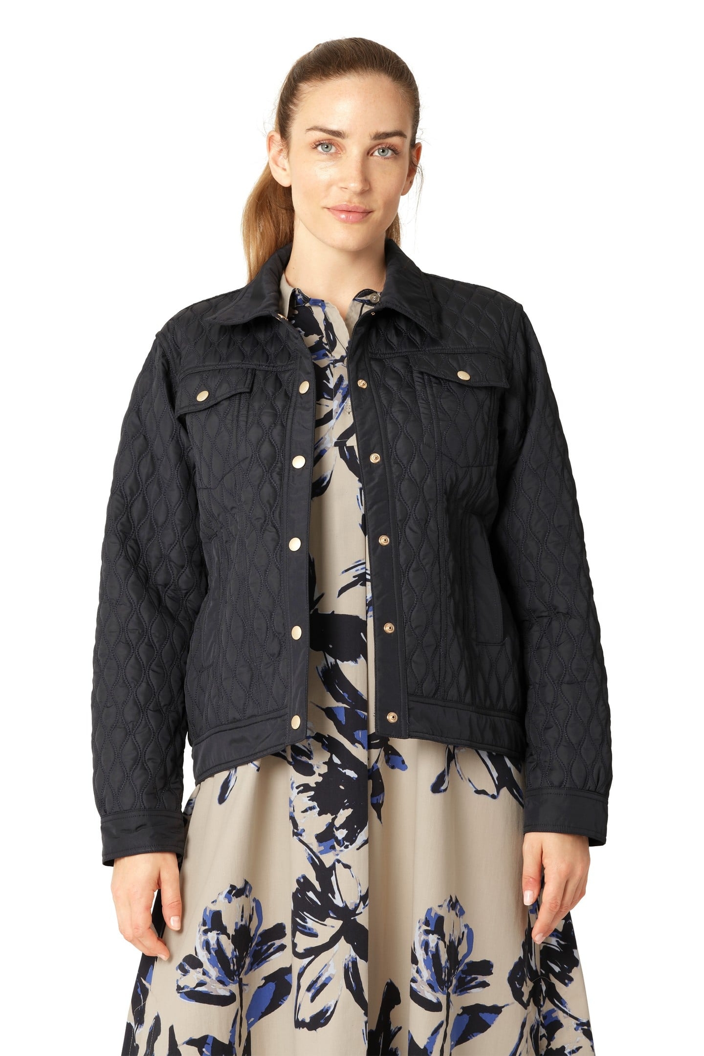 ALLY03 QUILT JACKETS DARK INDIGO 2