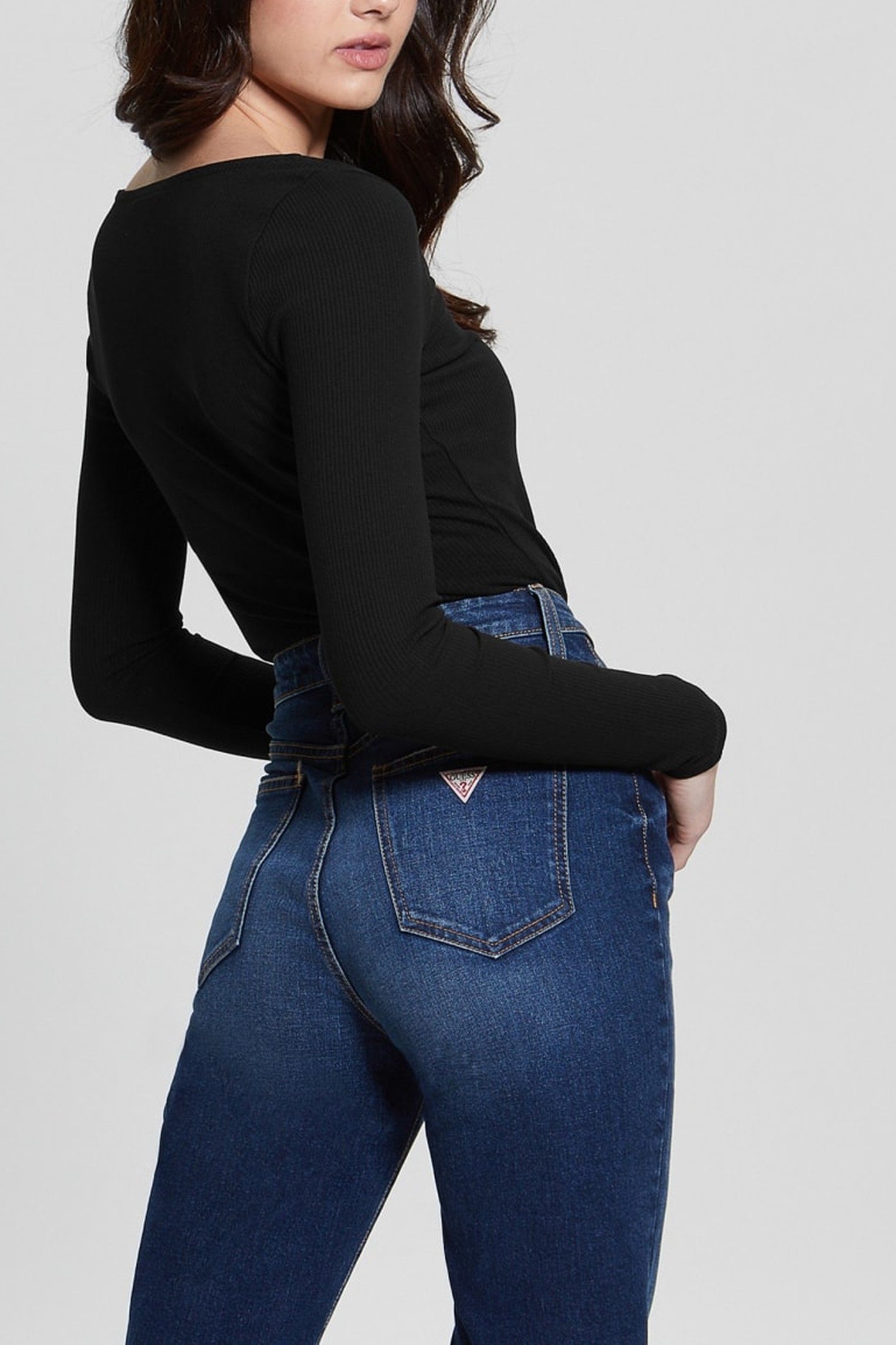 MARCIANO BY GUESS LS KARLEE JEWEL BTN JET BLACK 6