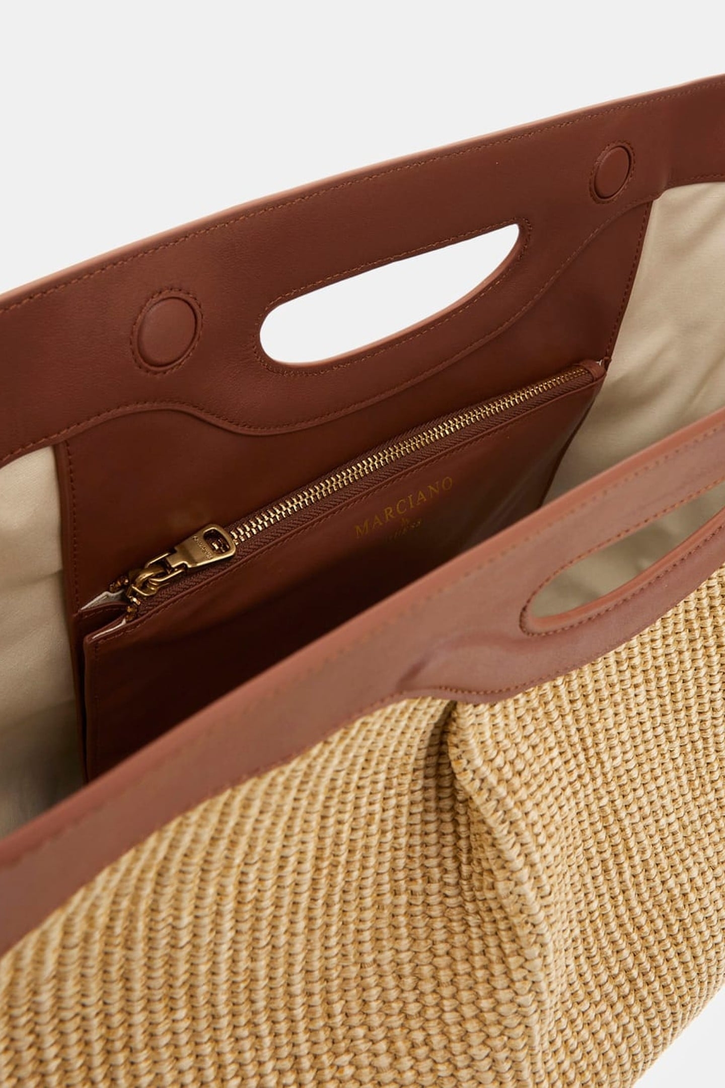 MARCIANO BY GUESS RAFFIA XL TOTE NATURAL 6