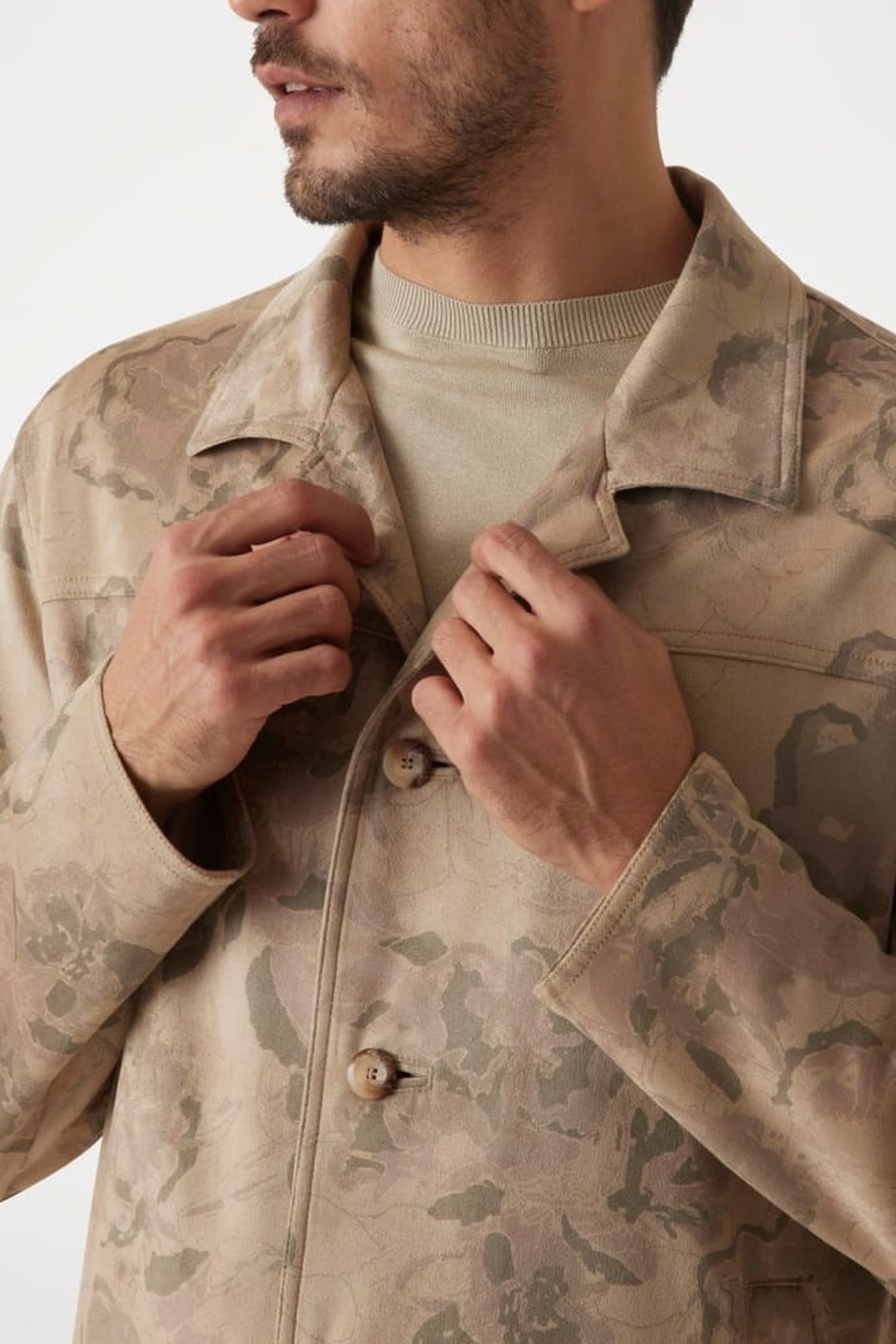 MARCIANO BY GUESS REAL PRINTED SUEDE J BEIGE FLOWER PRINT 6