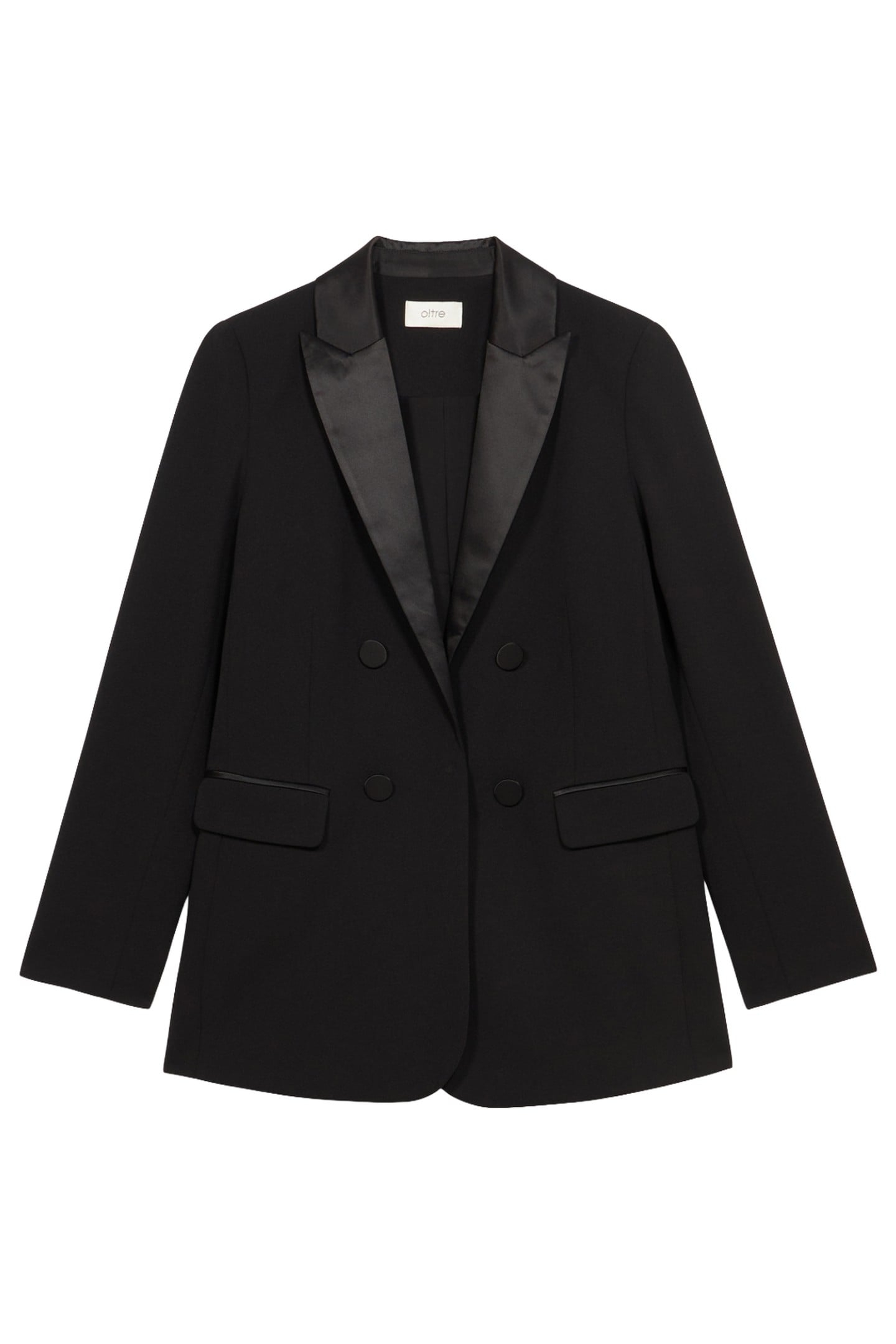 BLAZER WITH SATIN DETAILS BLACK 3