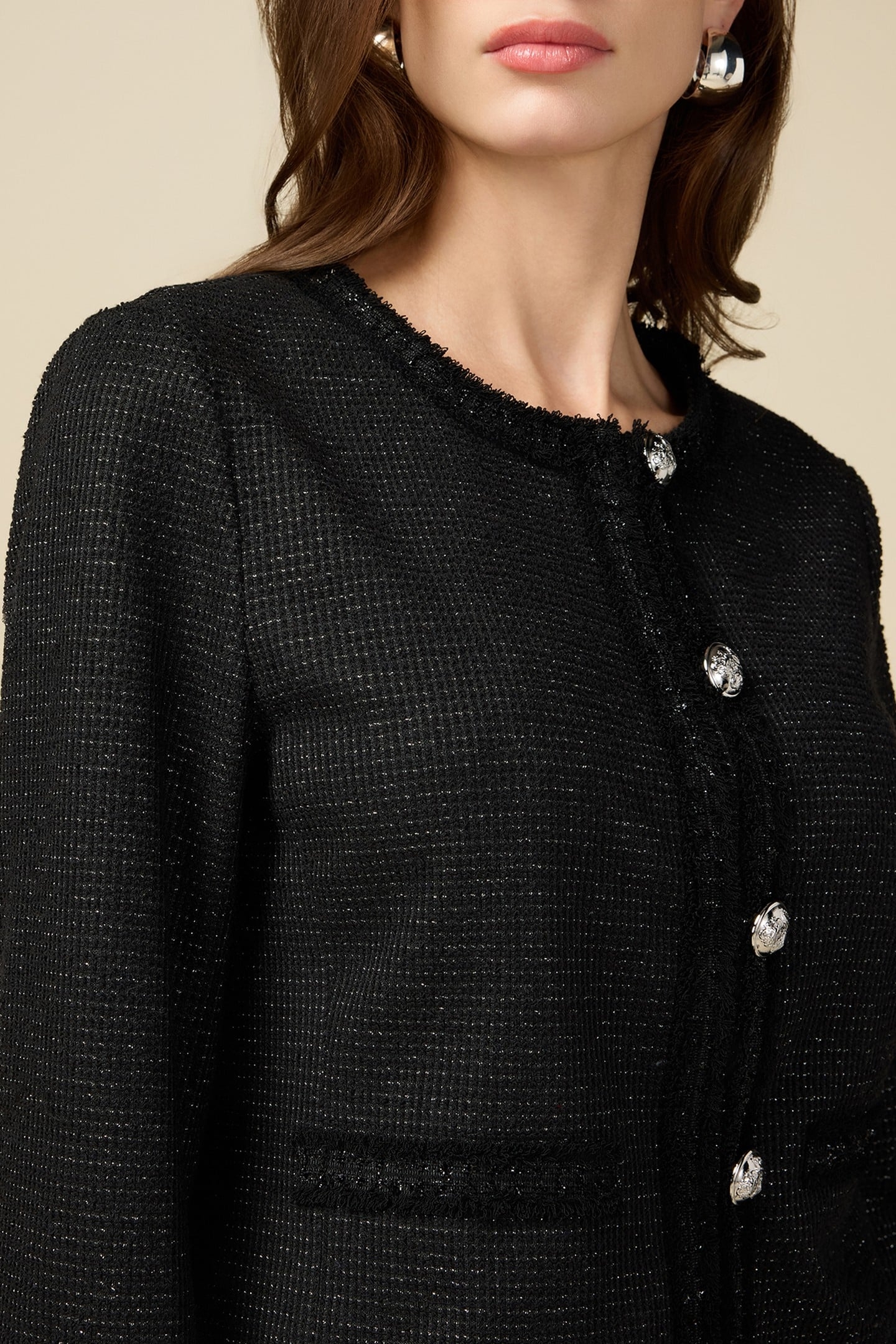 SHORT TWEED JACKET BLACK 4