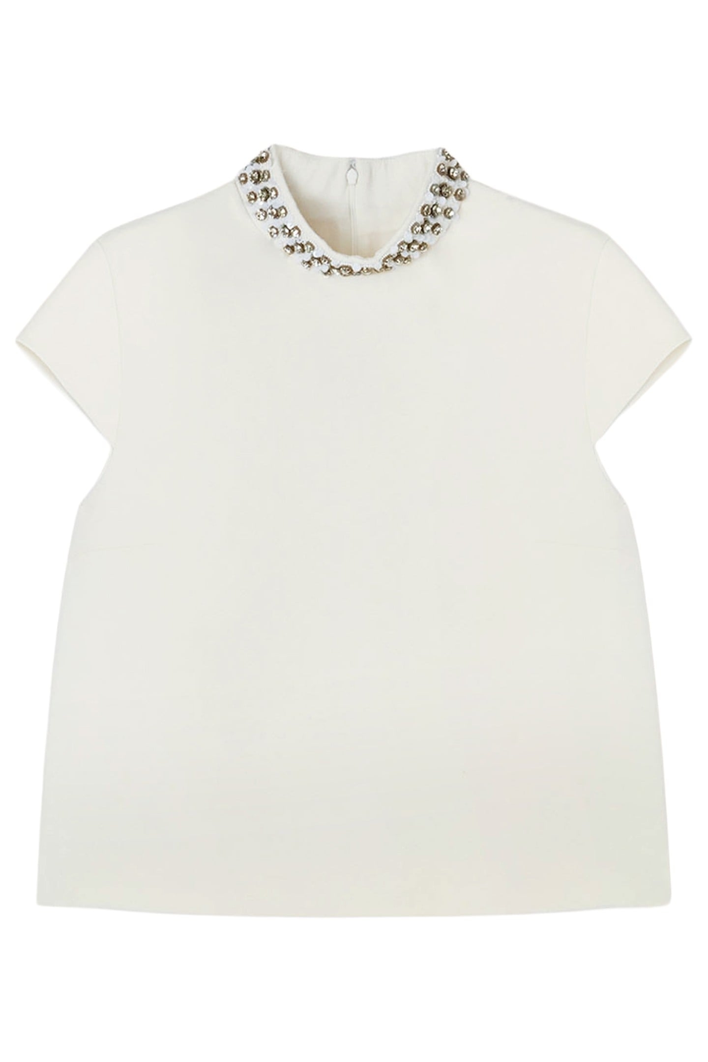 BLOUSE WITH EMBROIDERED COLLAR WHITE 4
