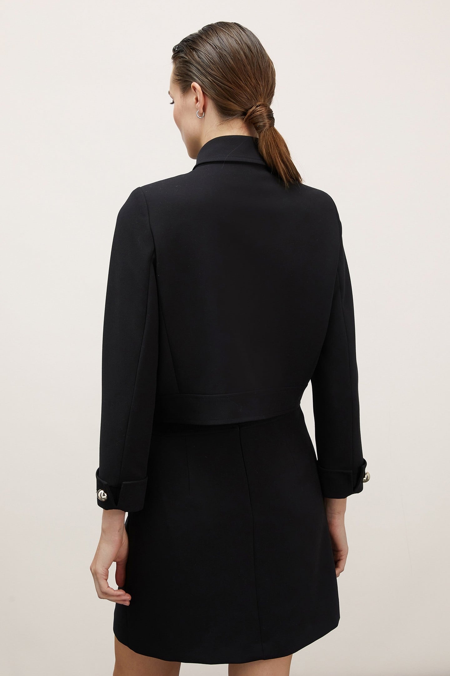 SHORT SINGLE BREASTED JACKET BLACK 2