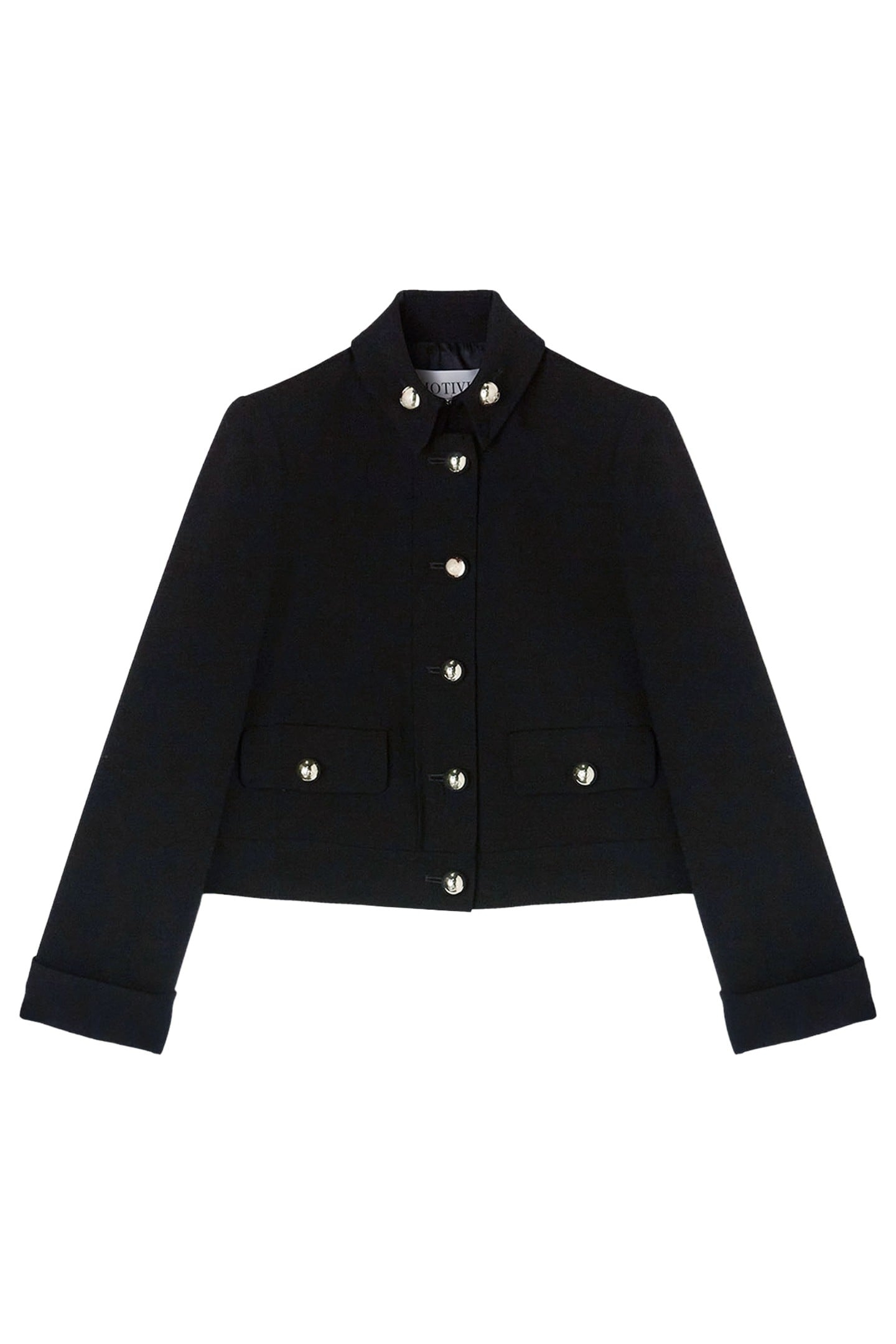 SHORT SINGLE BREASTED JACKET BLACK 3