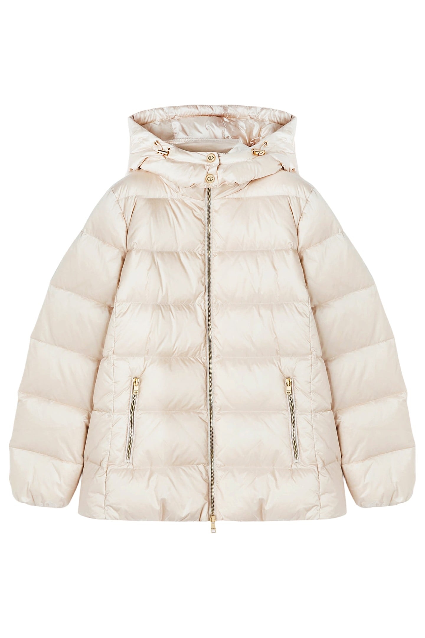 SHORT HOODED DOWN JACKET WHITE 4
