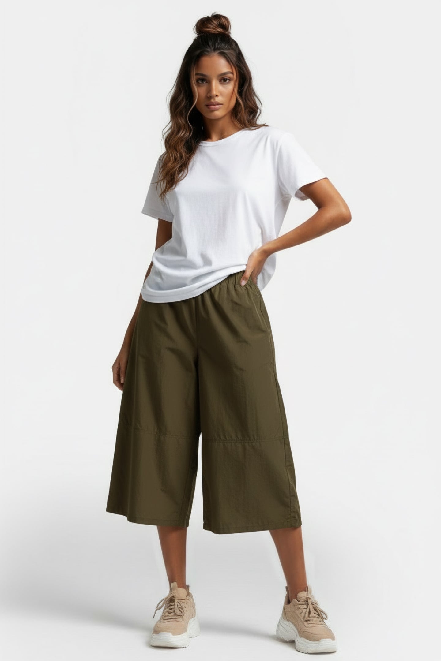 SAMANALF PANT-SKIRT MARTINI OLIVE 1
