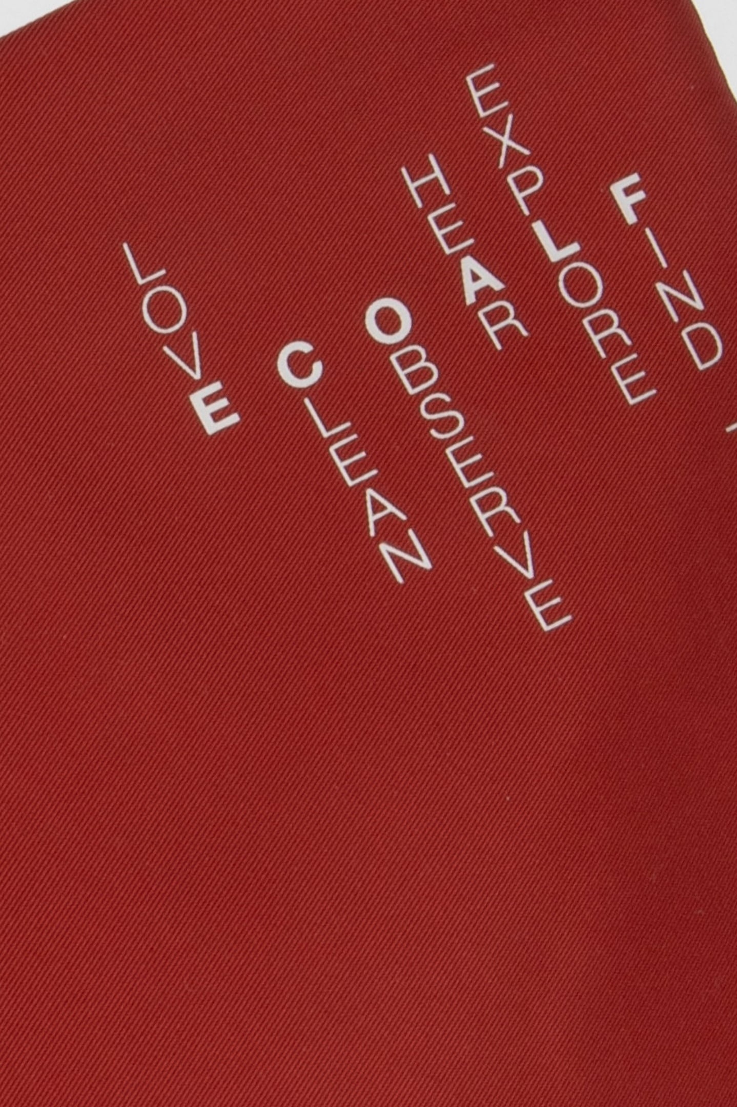 LUPITAALF CLUTCH W/ MESSAGE BURNED RED 2