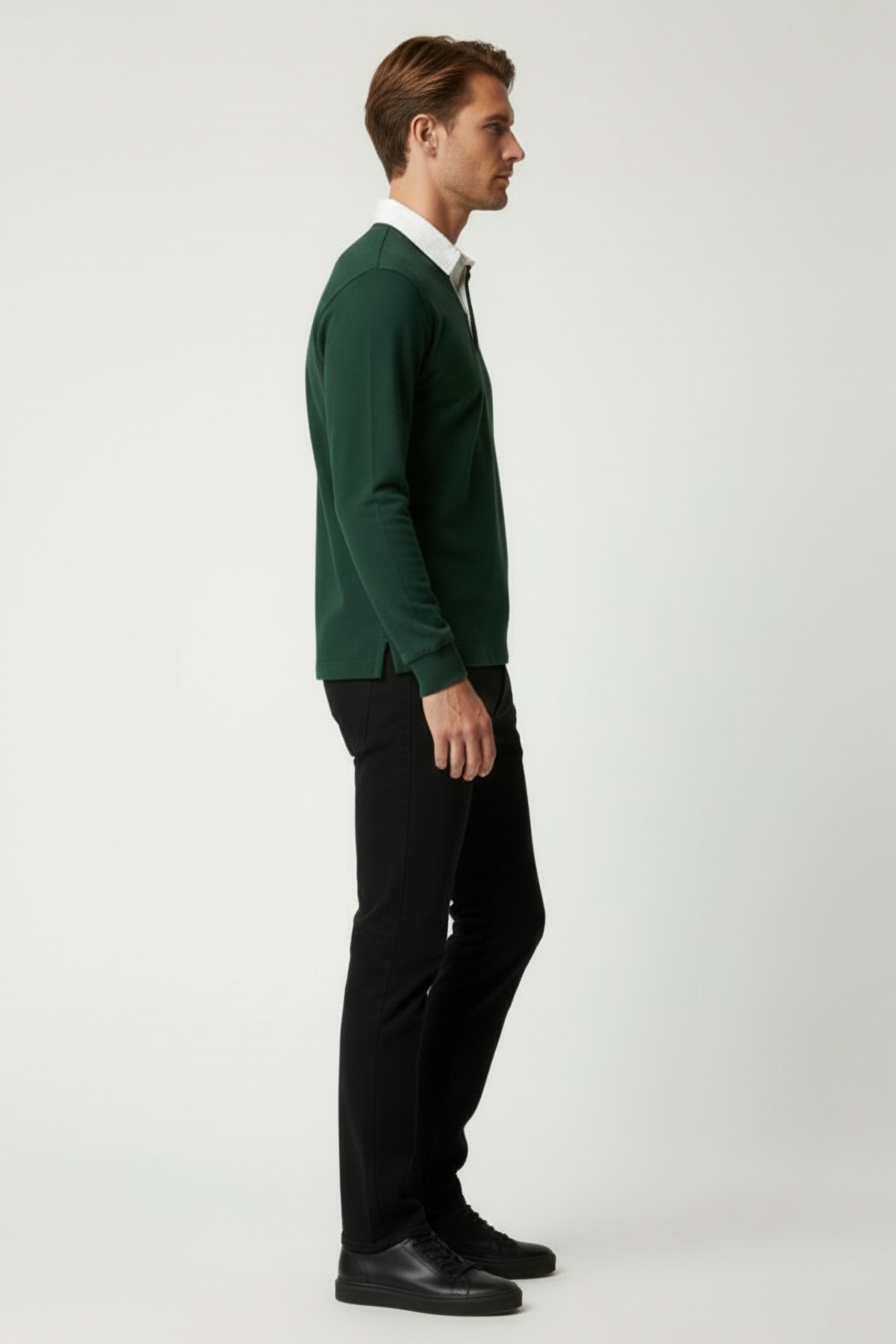 PERIALF LONG SLEEVE POLO URBAN GREEN 3