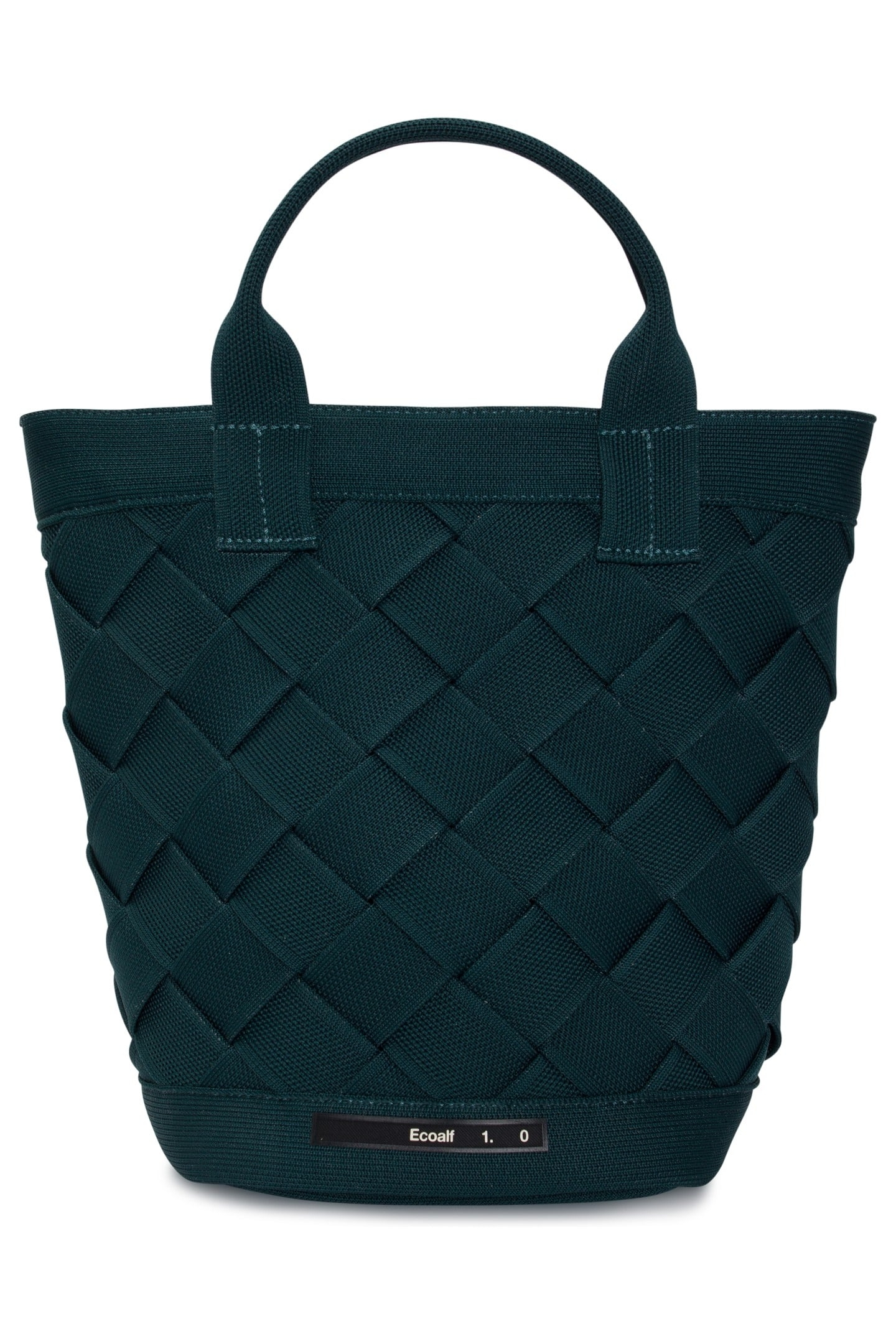 CHARLYALF WOVEN BAG GREEN BOTTLE 1