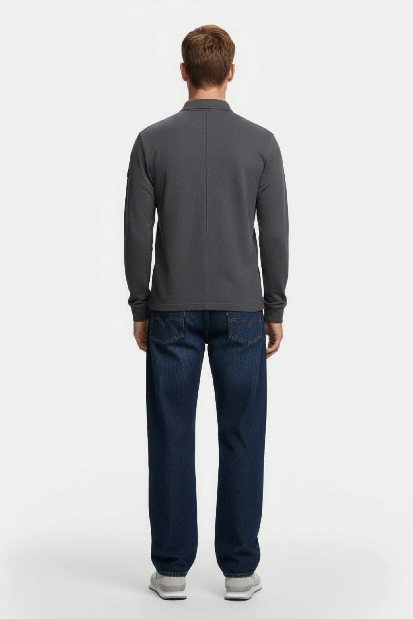 LUCASALF LONG SLEEVE POLO ASPHALT 2