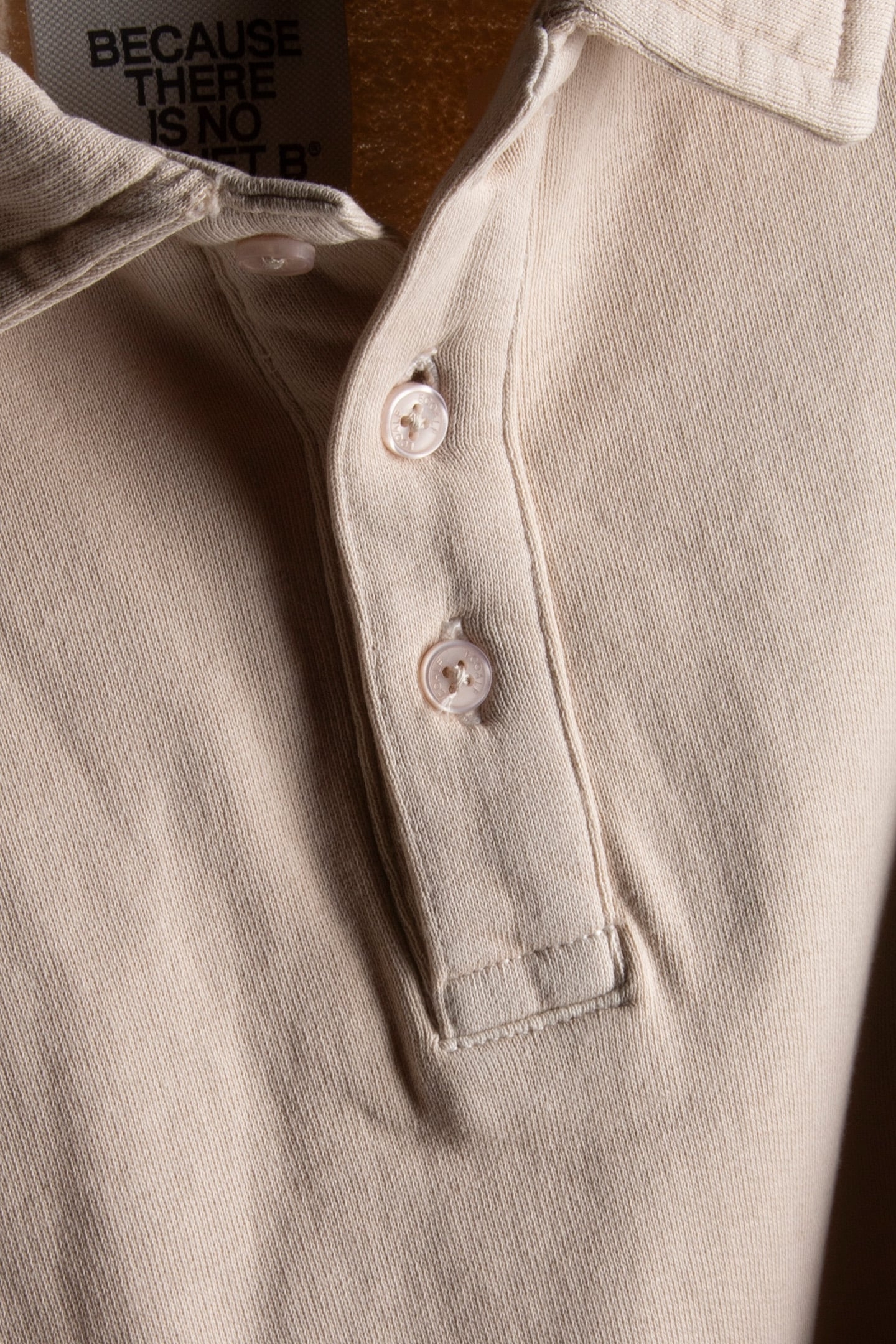 LUCASALF LONG SLEEVE POLO WASHED STONE 3