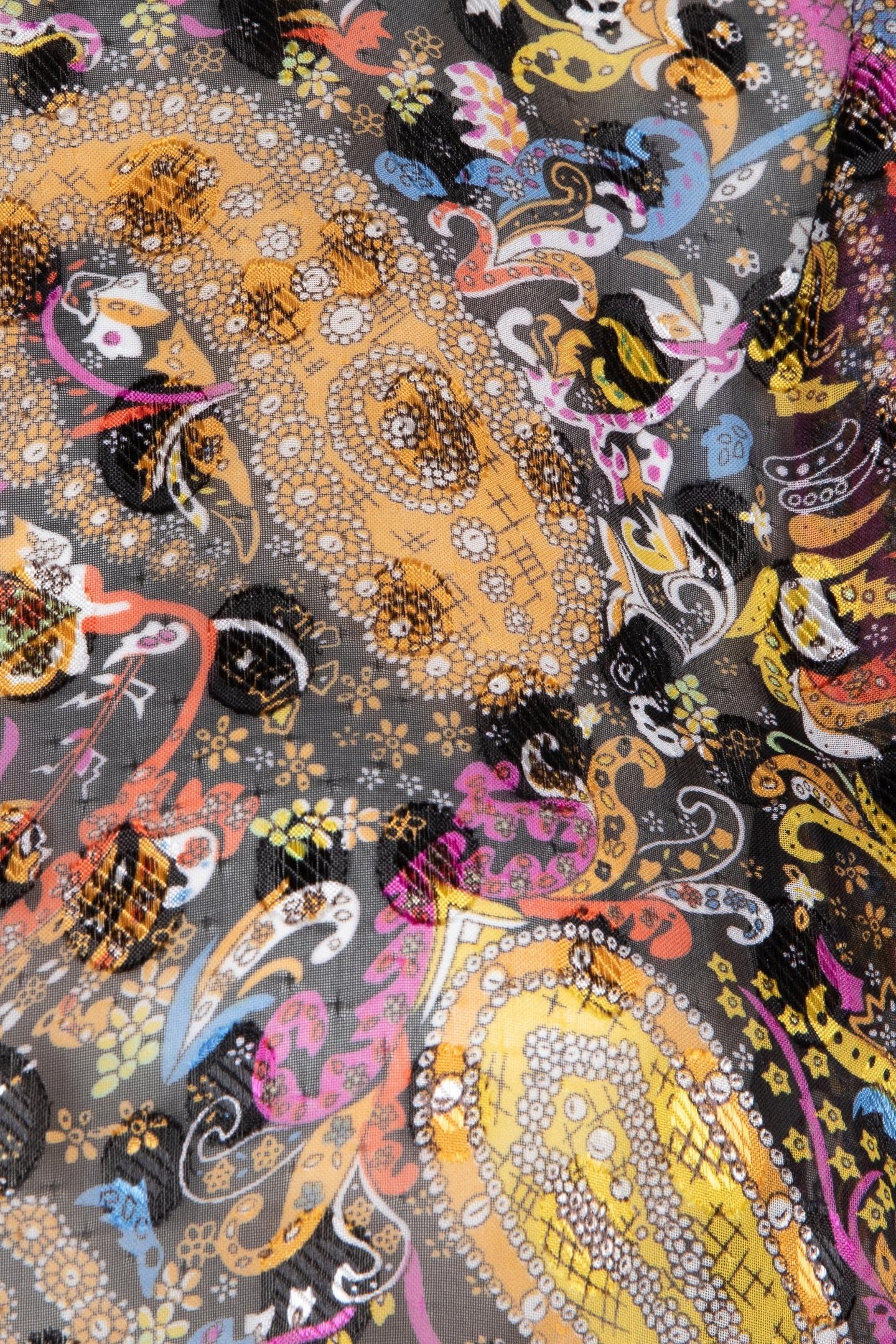 BLOUSE SMOCK PAISLEY PARTY PRINT 8