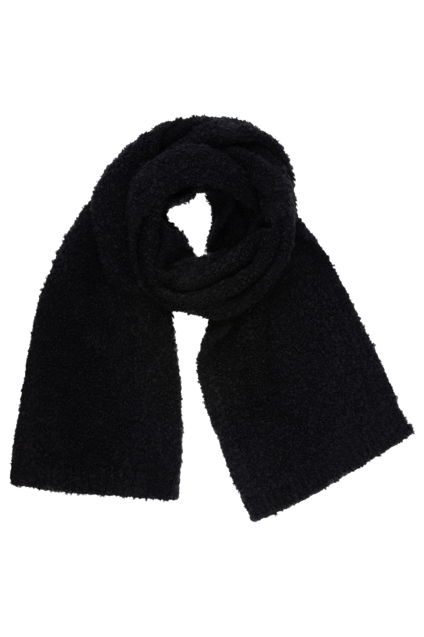 SCARF BOUCLE KNIT BLACK 1