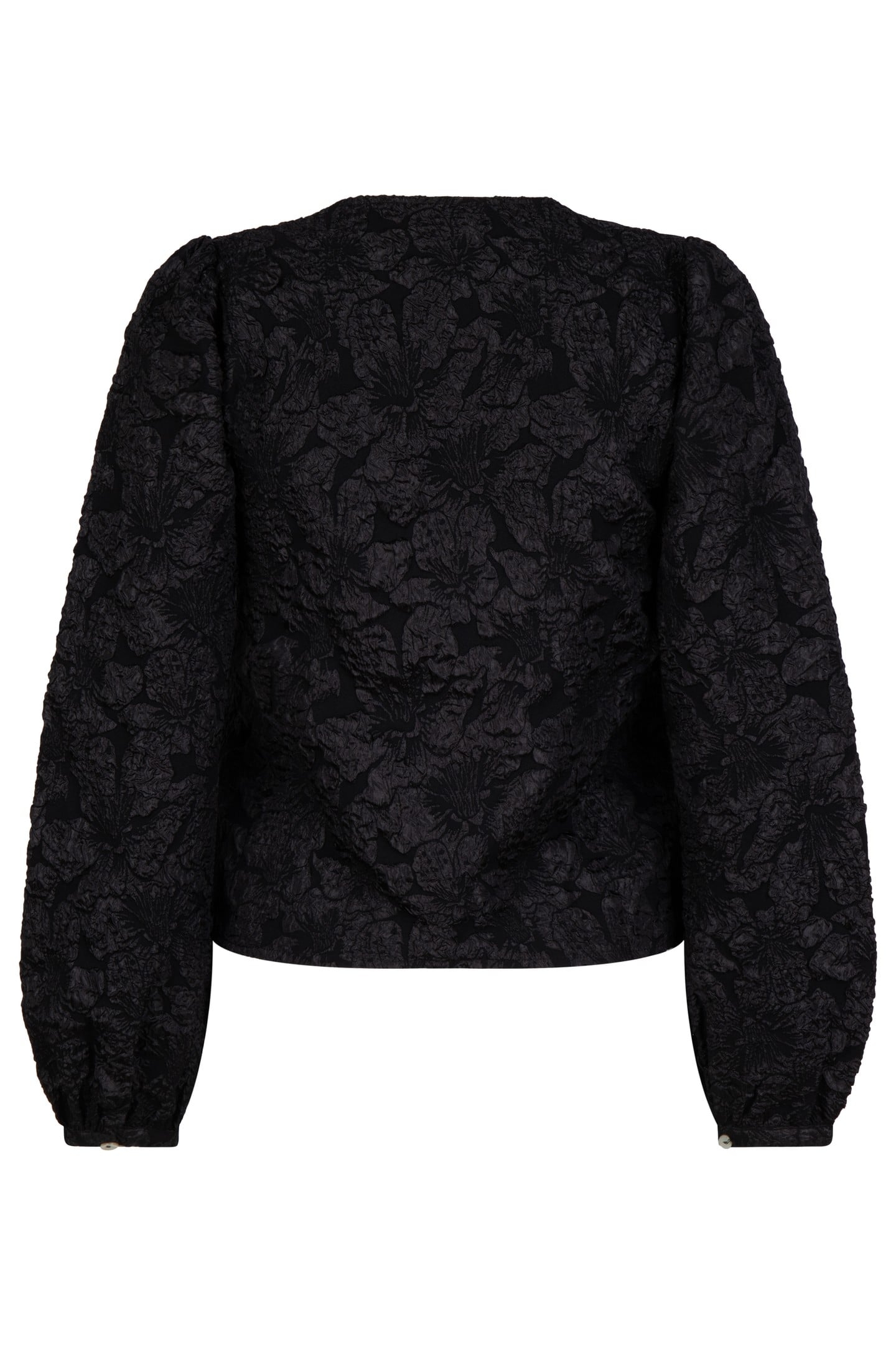 BLOUSE FANCY FLOWER JACQUARD BLACK 5
