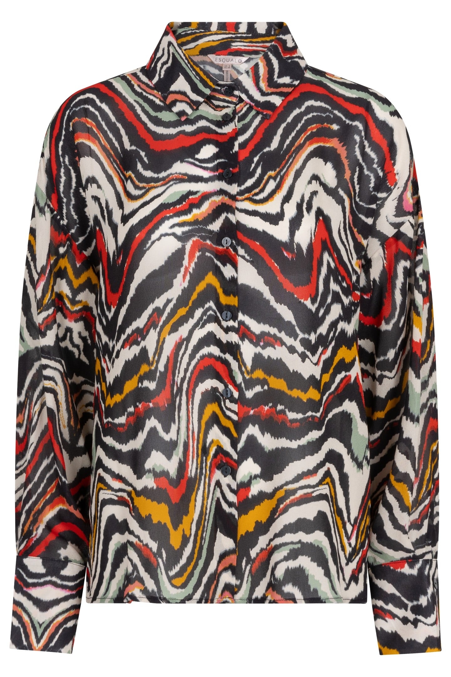 BLOUSE BASIC WAVES PRINT 3