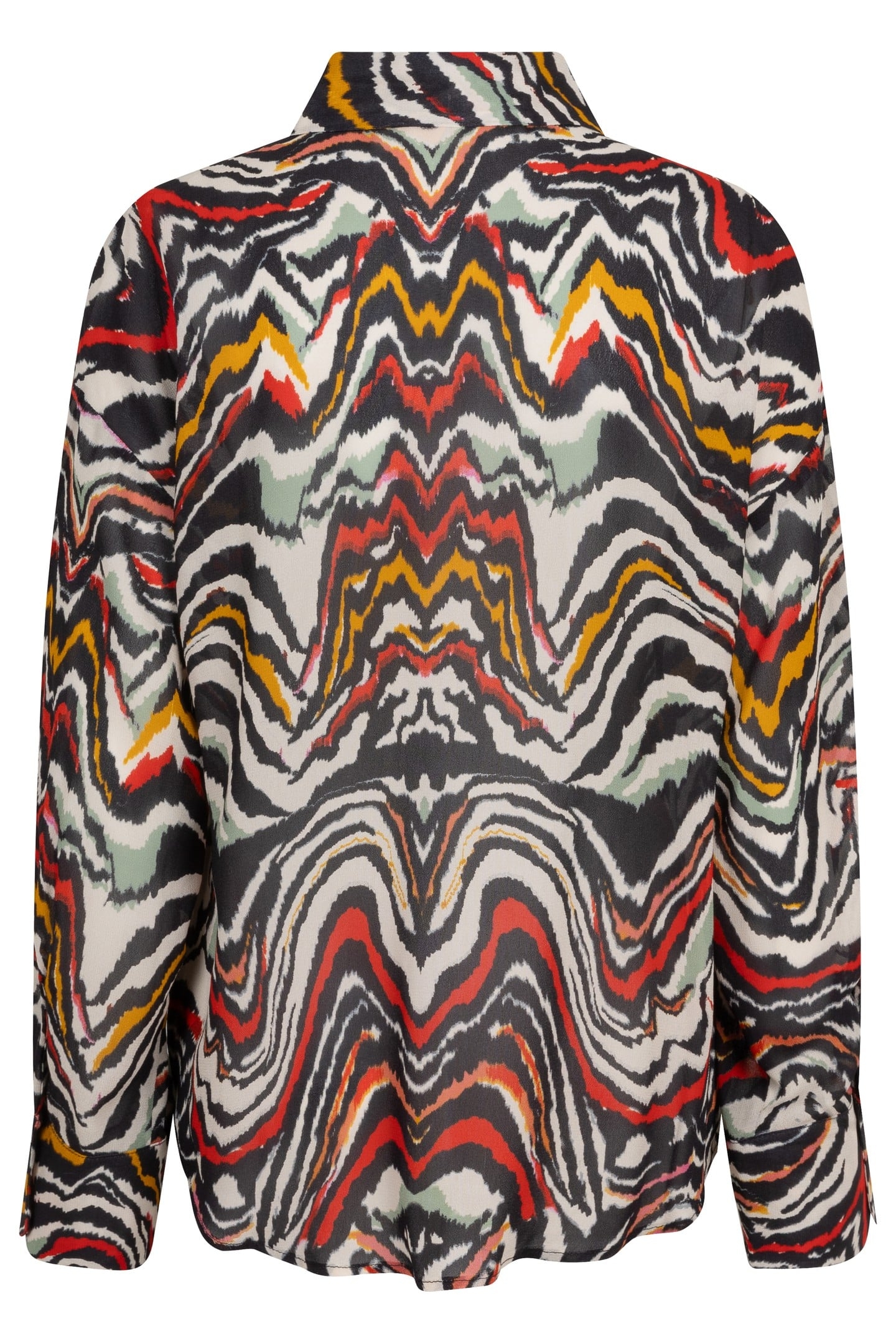 BLOUSE BASIC WAVES PRINT 4