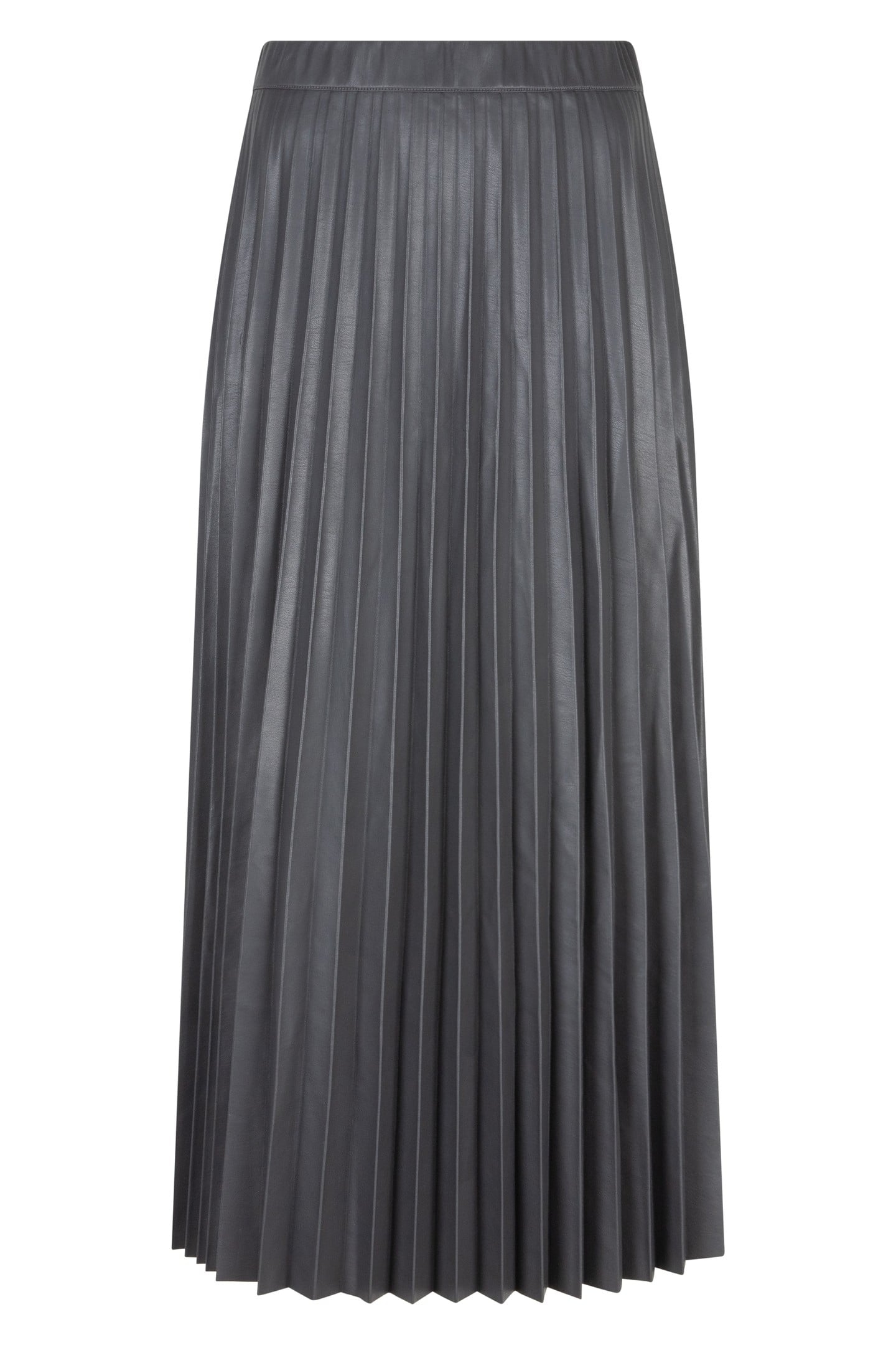 SKIRT PLISSE VEGAN LEATHER GREY 4