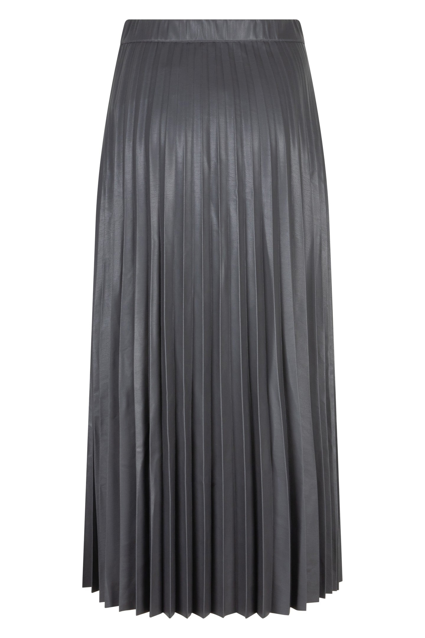 SKIRT PLISSE VEGAN LEATHER GREY 5