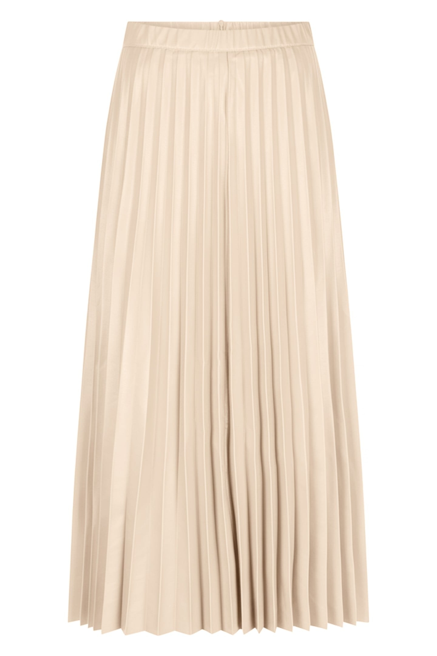SKIRT PLISSE VEGAN LEATHER SAND 1